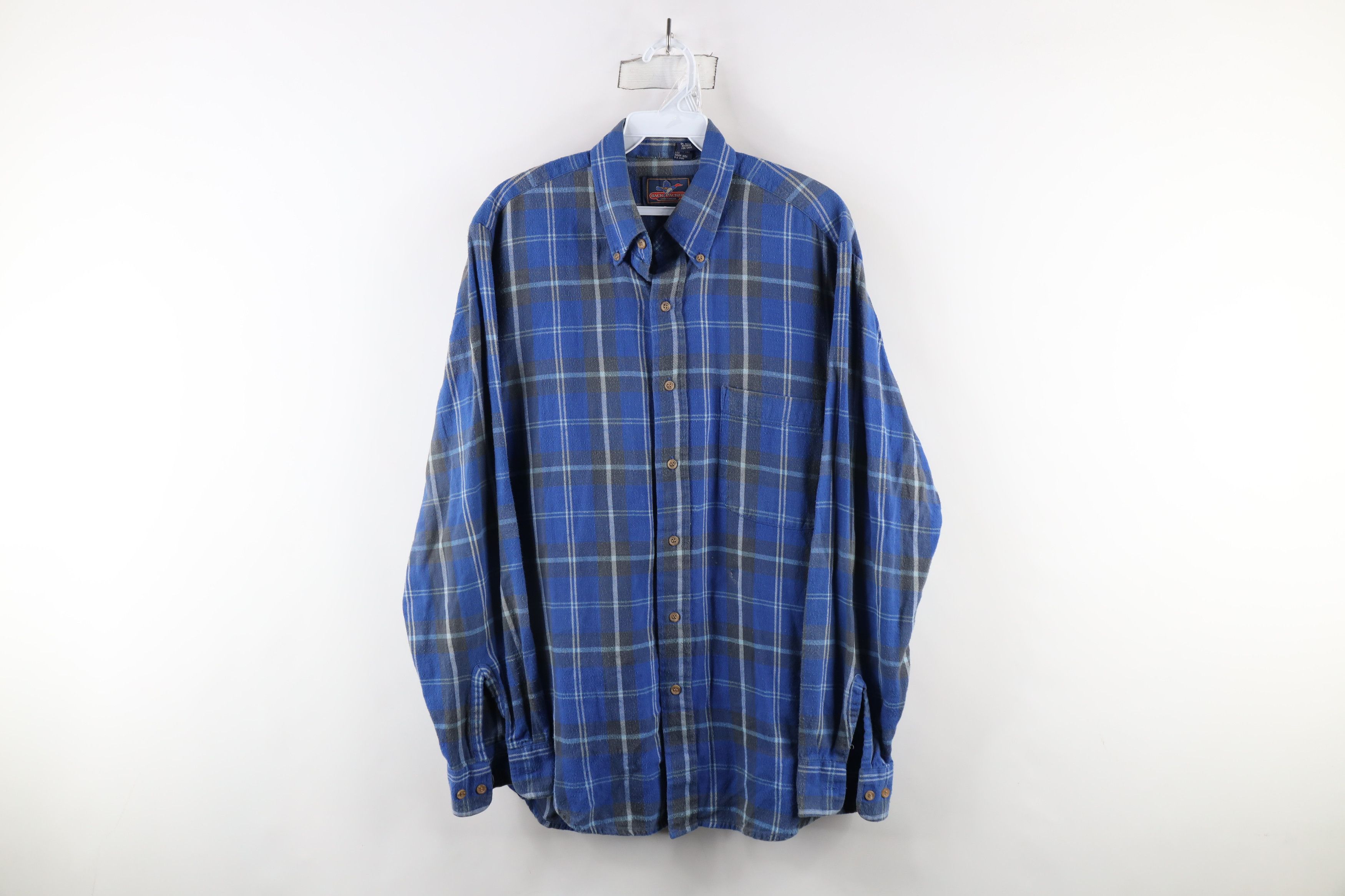 Vintage Vintage 90s Streetwear Flannel Collared Button Down Shirt Size US M / EU 48-50 / 2 - 1 Thumbnail