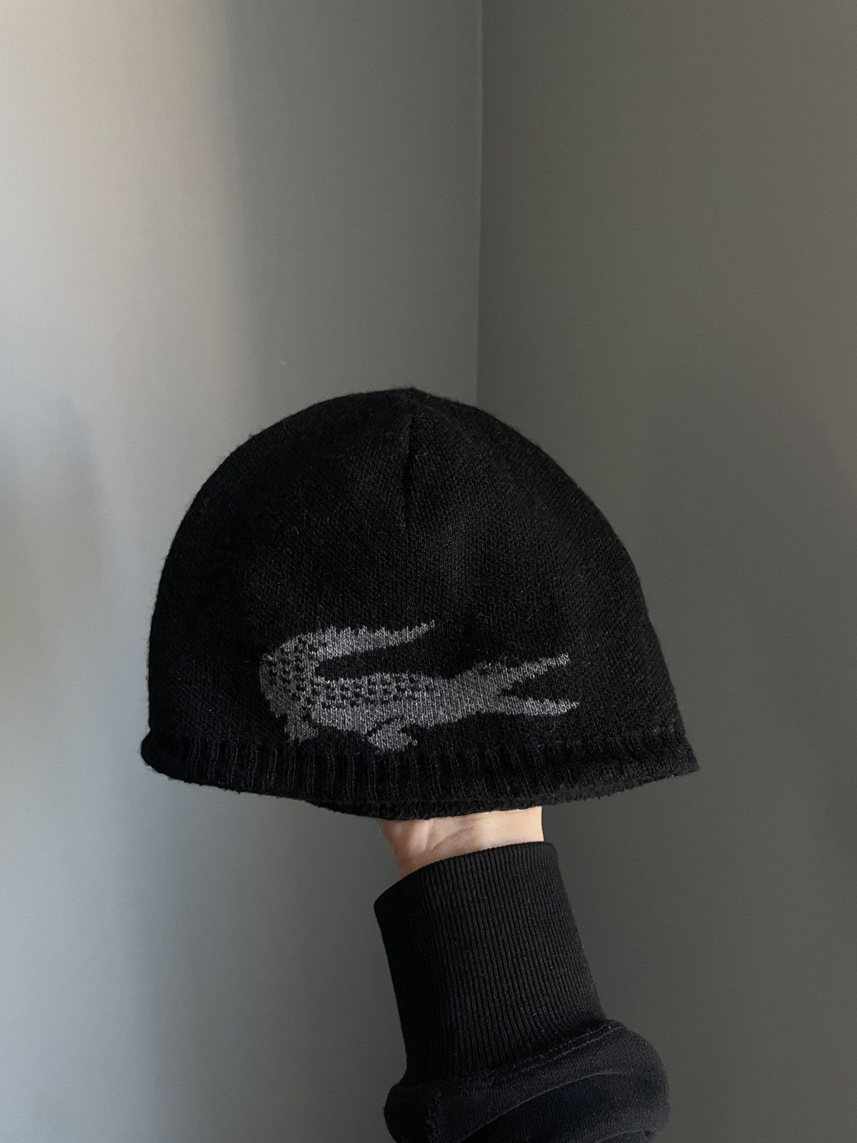 Lacoste × Vintage Vintage Lacoste Big Logo Y2K Beanie Hat Size ONE SIZE - 2 Thumbnail