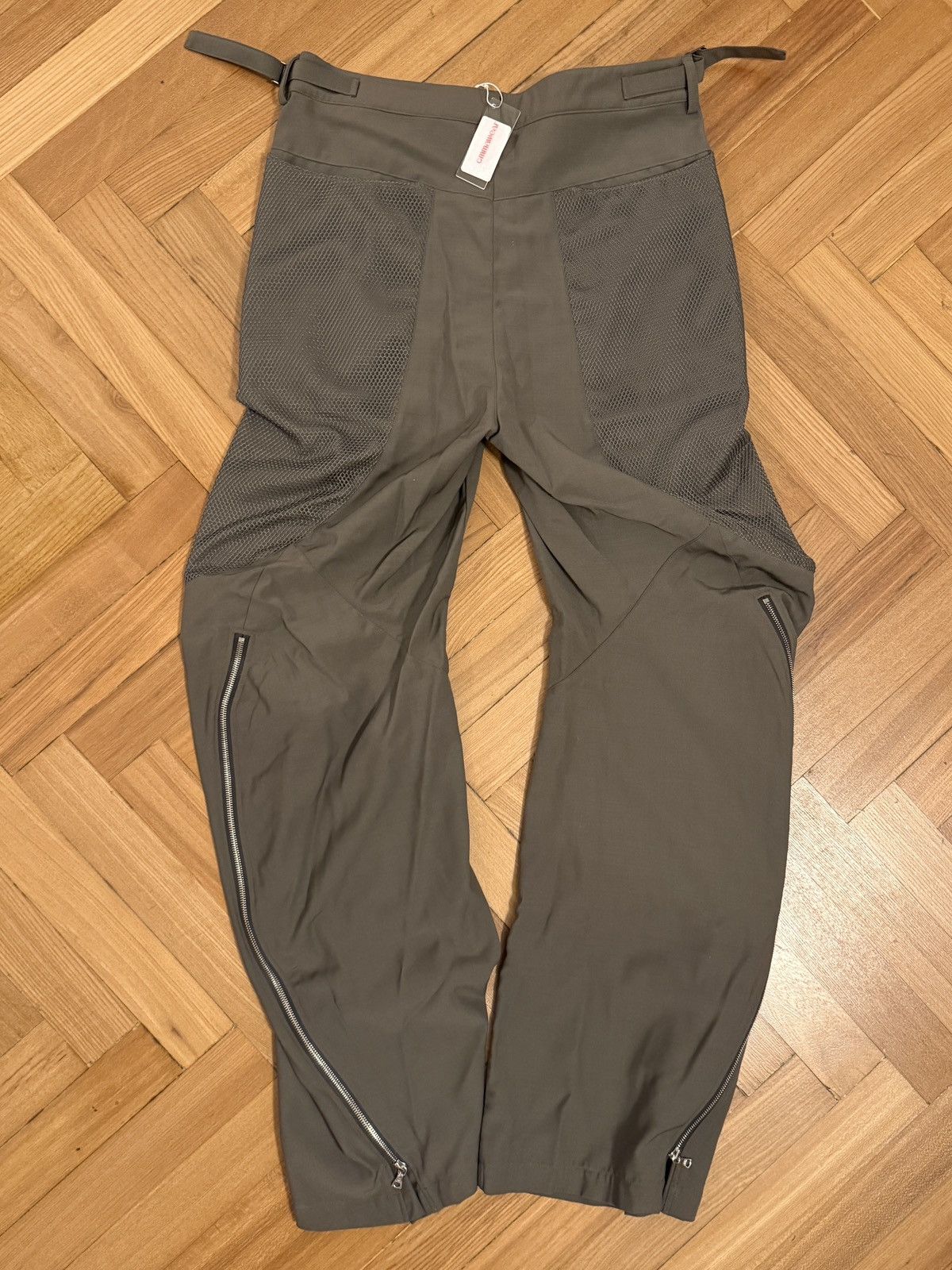 CMMAWEAR CMMAWEAR Taupe Zip Panel Trousers Size US 36 / EU 52 - 2 Thumbnail
