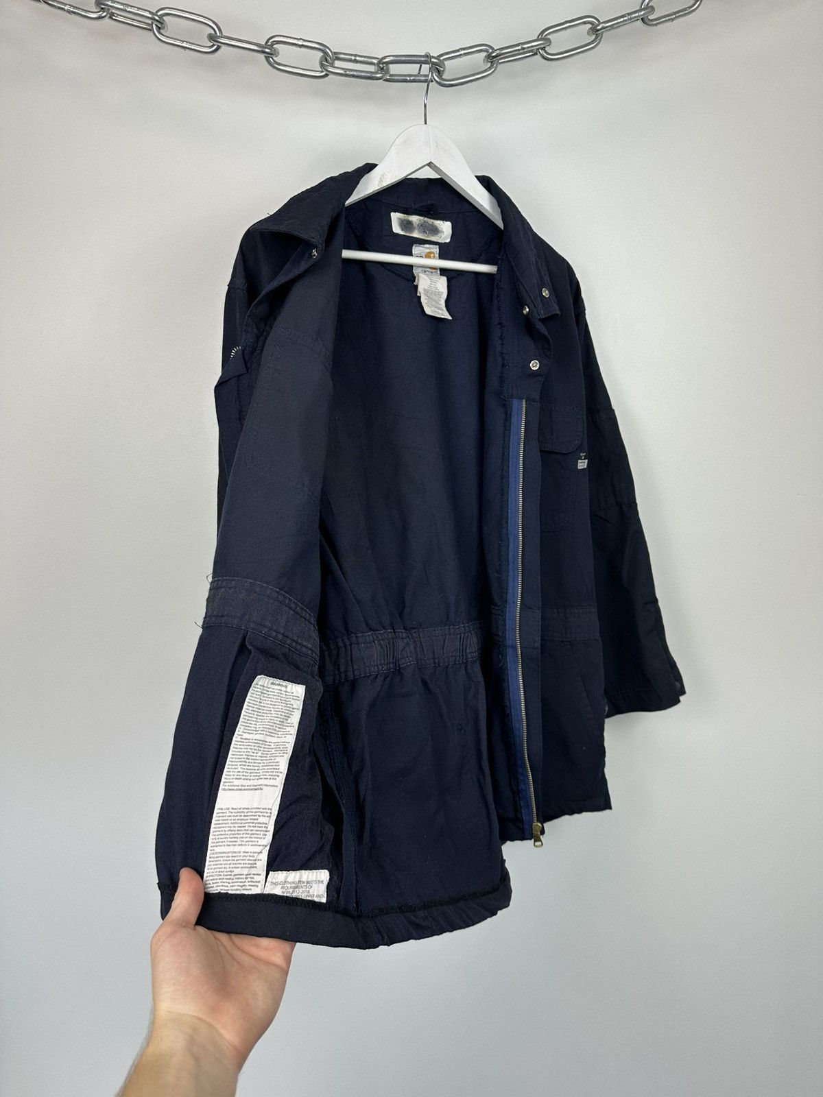 Carhartt Vintage Carhartt Flame Resistant Cargo Baggy Detroit Jacket Size US L / EU 52-54 / 3 - 15 Thumbnail