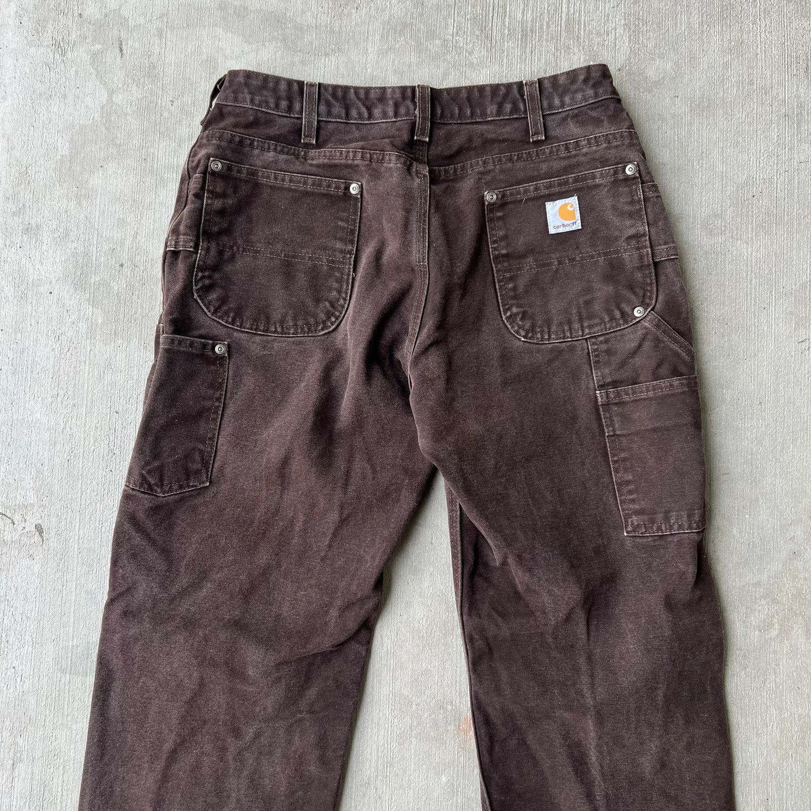 Carhartt × Vintage Carhartt brown WOMENS double knee work wear carpenter pants Size US 31 - 6 Thumbnail