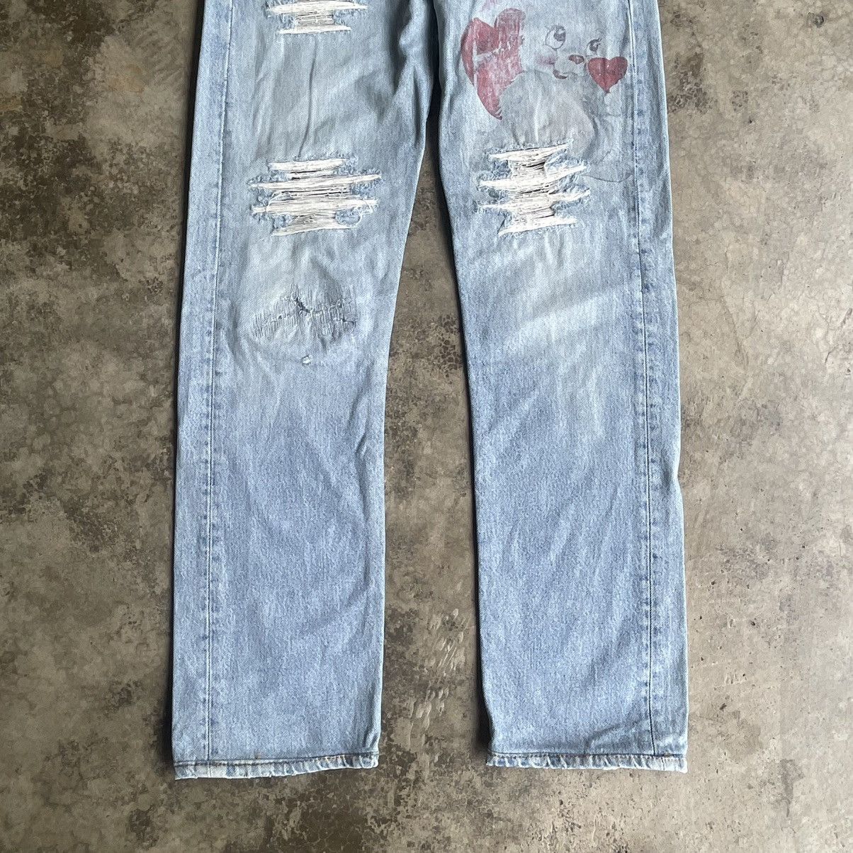 Levi's Vintage Clothing 🔥Vintage Levis 501 Stoned Washed Ripped Distress Denim Jeans Size US 31 - 3 Thumbnail