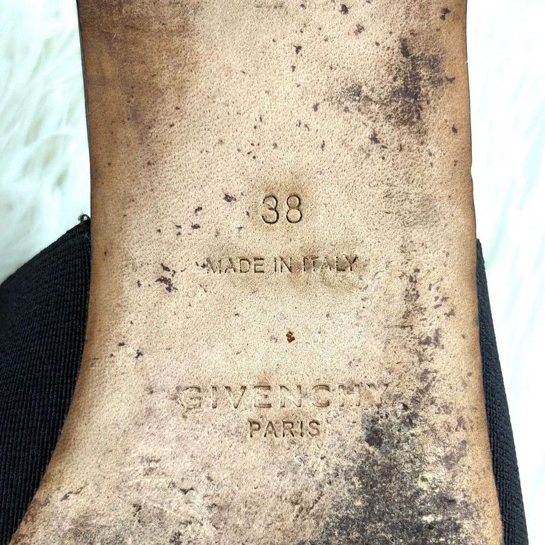 Givenchy Givenchy Black Lamb Leather Slippers Size US 5.5 / EU 38 - 7 Thumbnail
