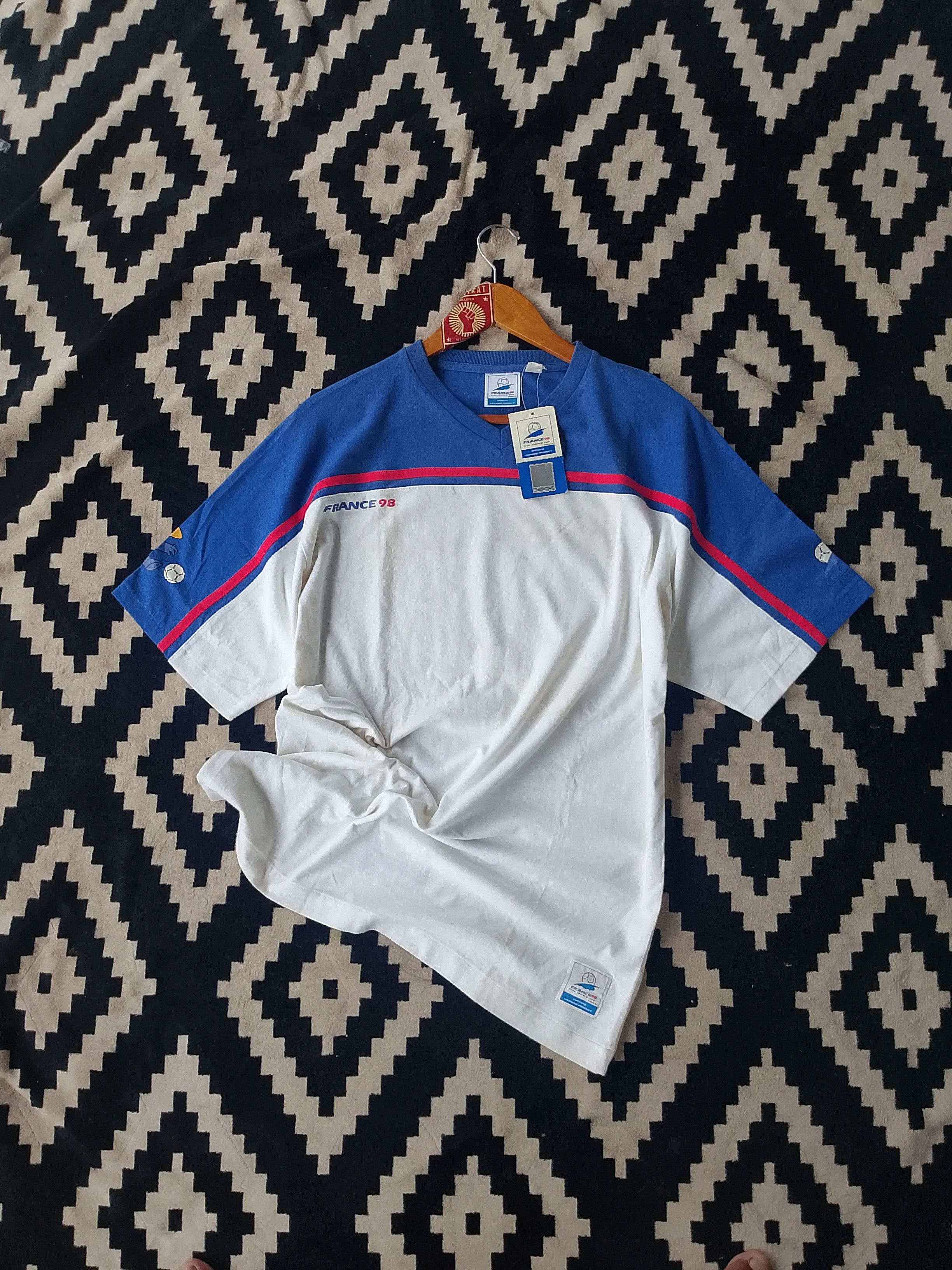 Other Rare 1998 FIFA World Cup France Merchandise Tricolore Tshirt Size US L / EU 52-54 / 3 - 1 Thumbnail