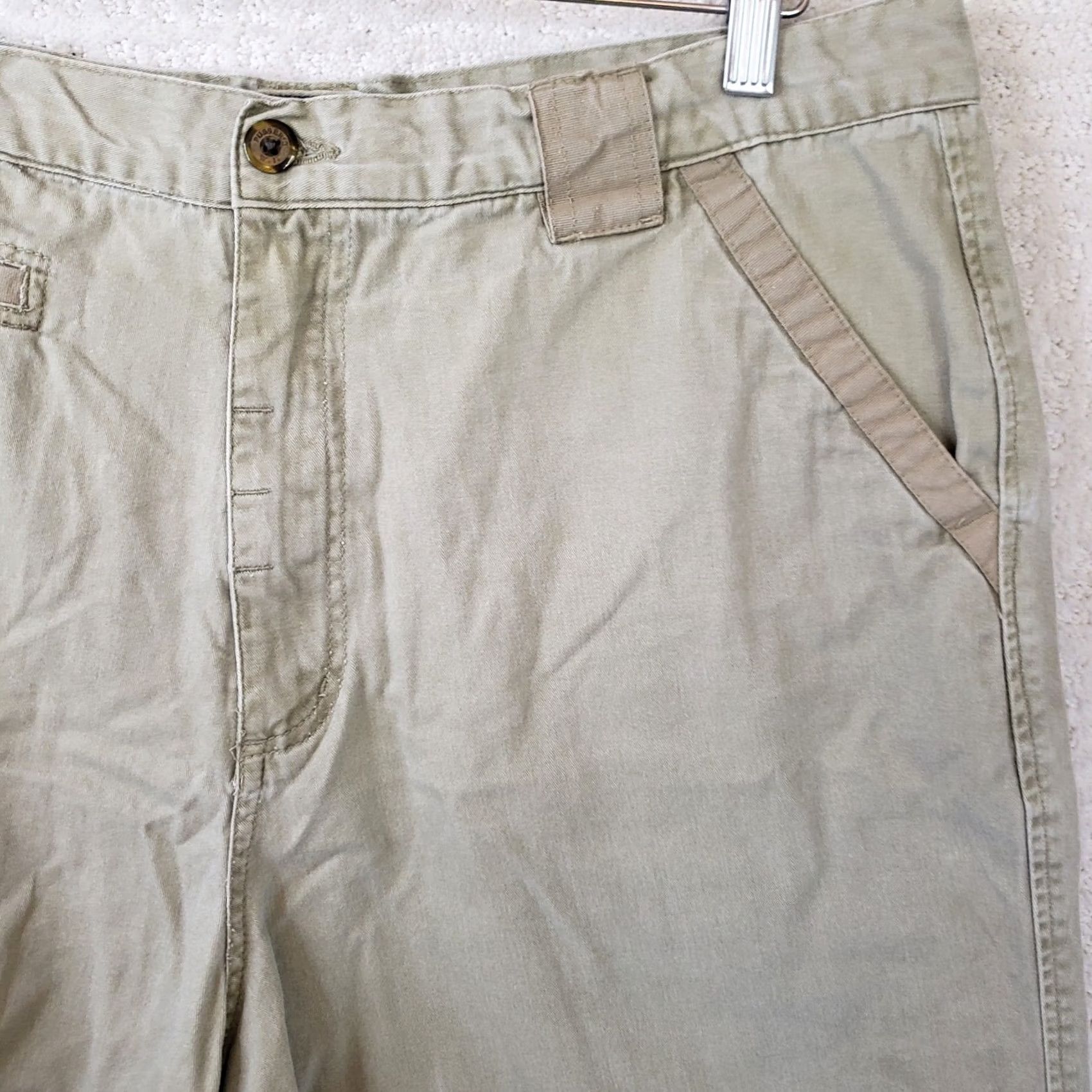 Nautica Pusser's B.V.L Men's Cargo Short Beige Cotton 38 Modern Island Tropical Safari 7in Inseam Zip Pockets Mens Regular Size US 38 / EU 54 - 4 Thumbnail