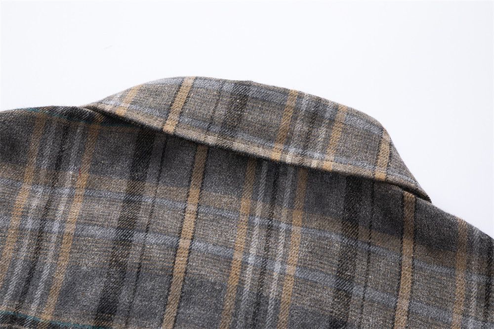 Japanese Brand × Vintage Men's American loose casual lapel letter print plaid shirt Size US M / EU 48-50 / 2 - 5 Thumbnail
