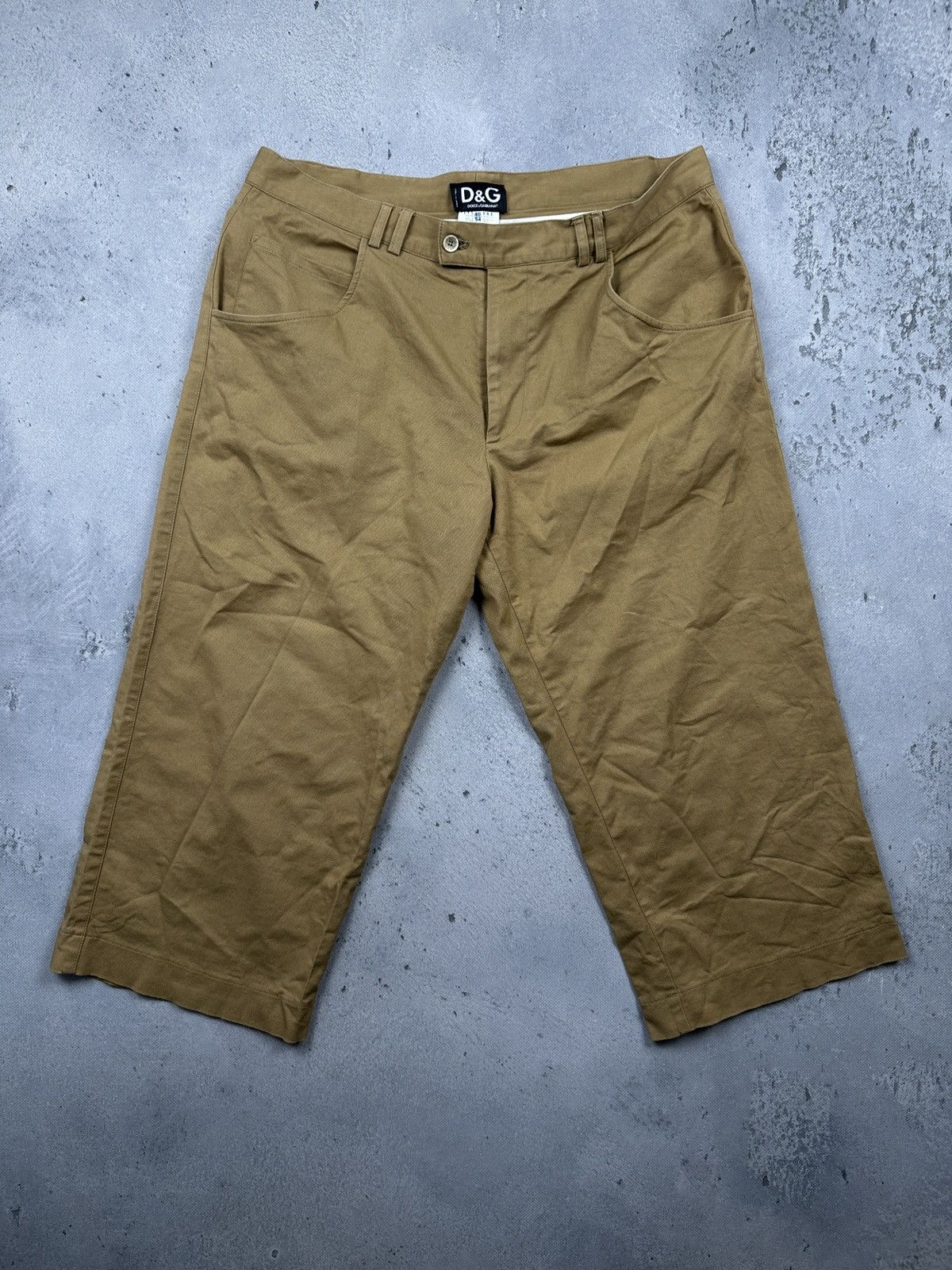 Dolce & Gabbana Vintage D&G Khaki Cotton Cropped Breeches made in Italy Rare Size US 36 / EU 52 - 16 Thumbnail