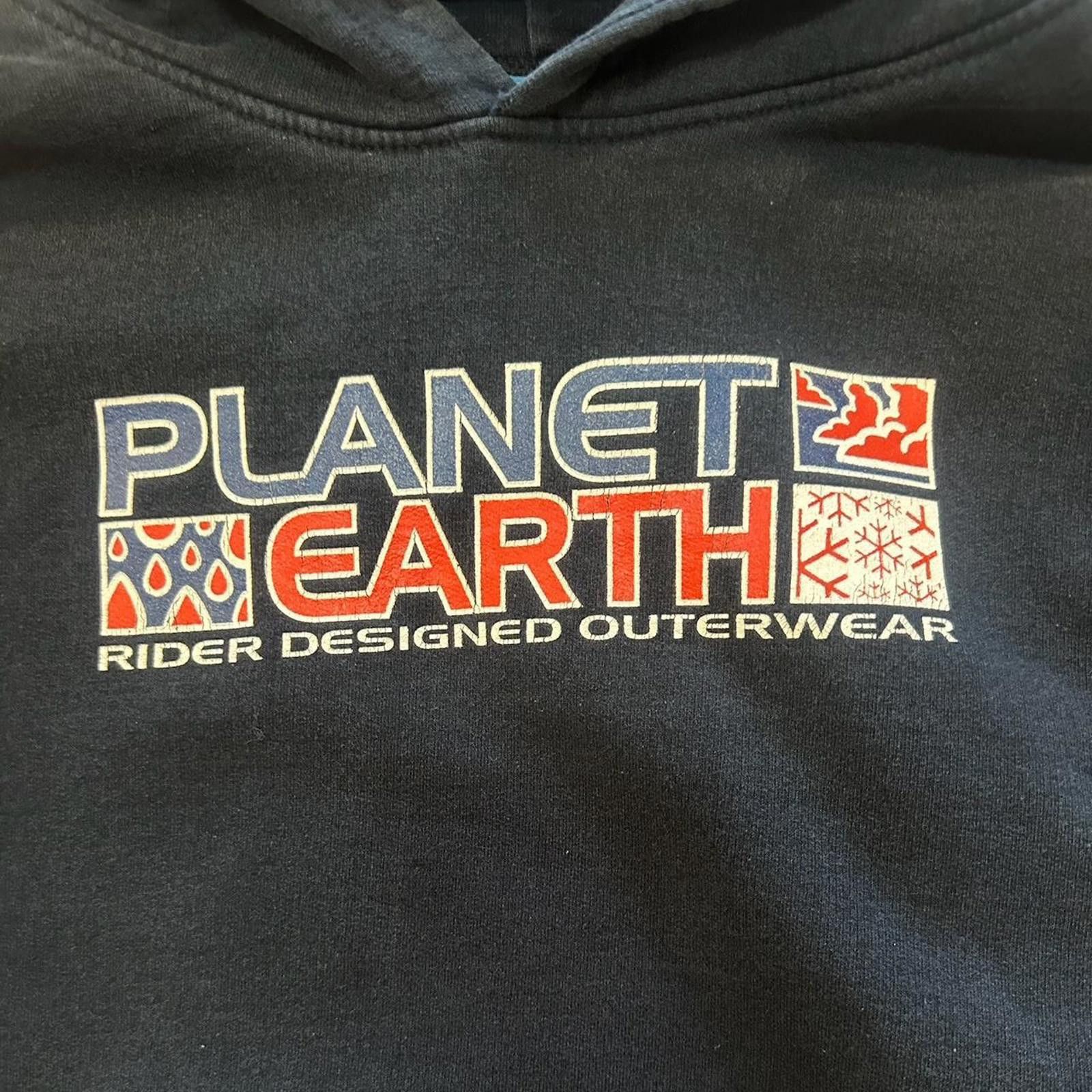 Vintage Vintage 90s Planet Earth Boarding Hoodie Size US L / EU 52-54 / 3 - 2 Thumbnail