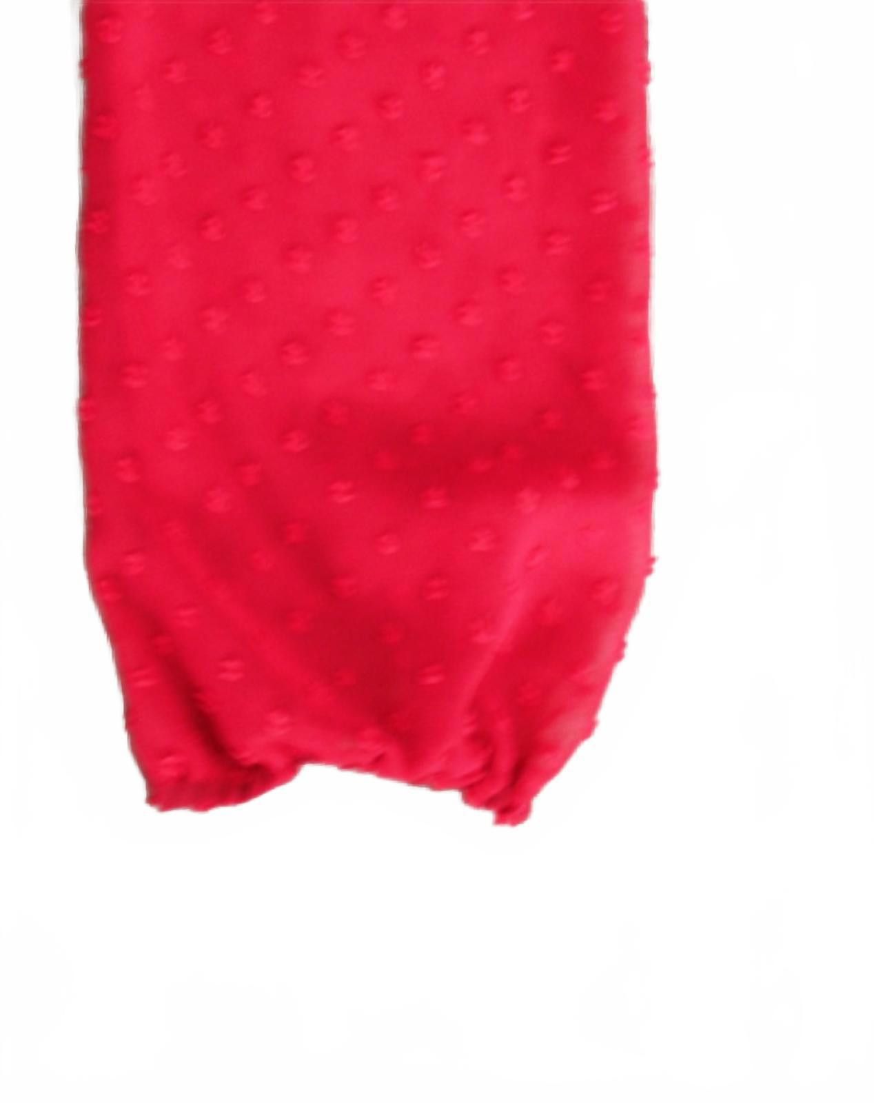 Other Red Long Sleeve Ruffled Dress w Textured Fabric and Lined S Size S / US 4 / IT 40 - 4 Thumbnail