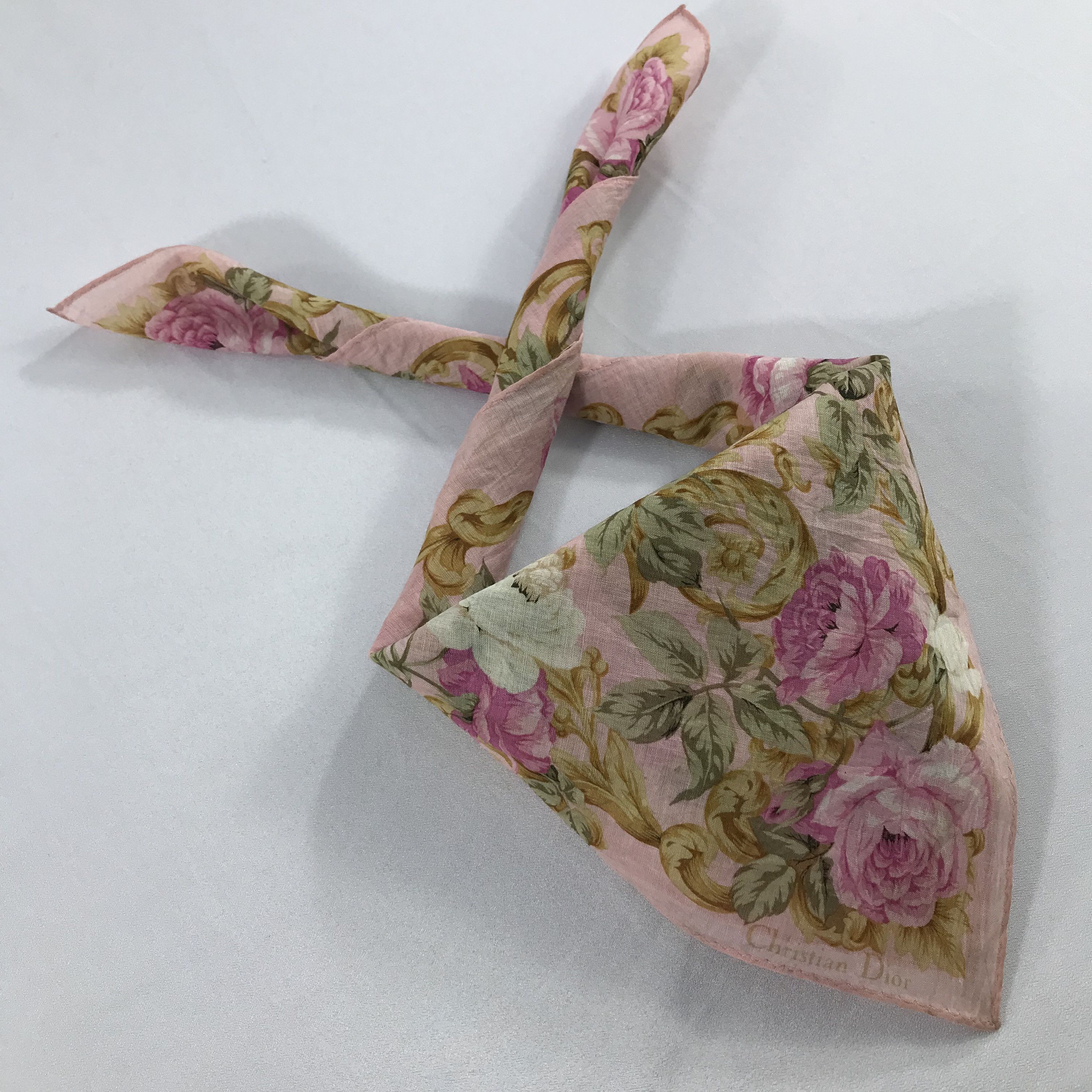 Vintage Christian Dior Bandana / Handkerchief / Neckerchief - S2322 Size ONE SIZE - 4 Thumbnail