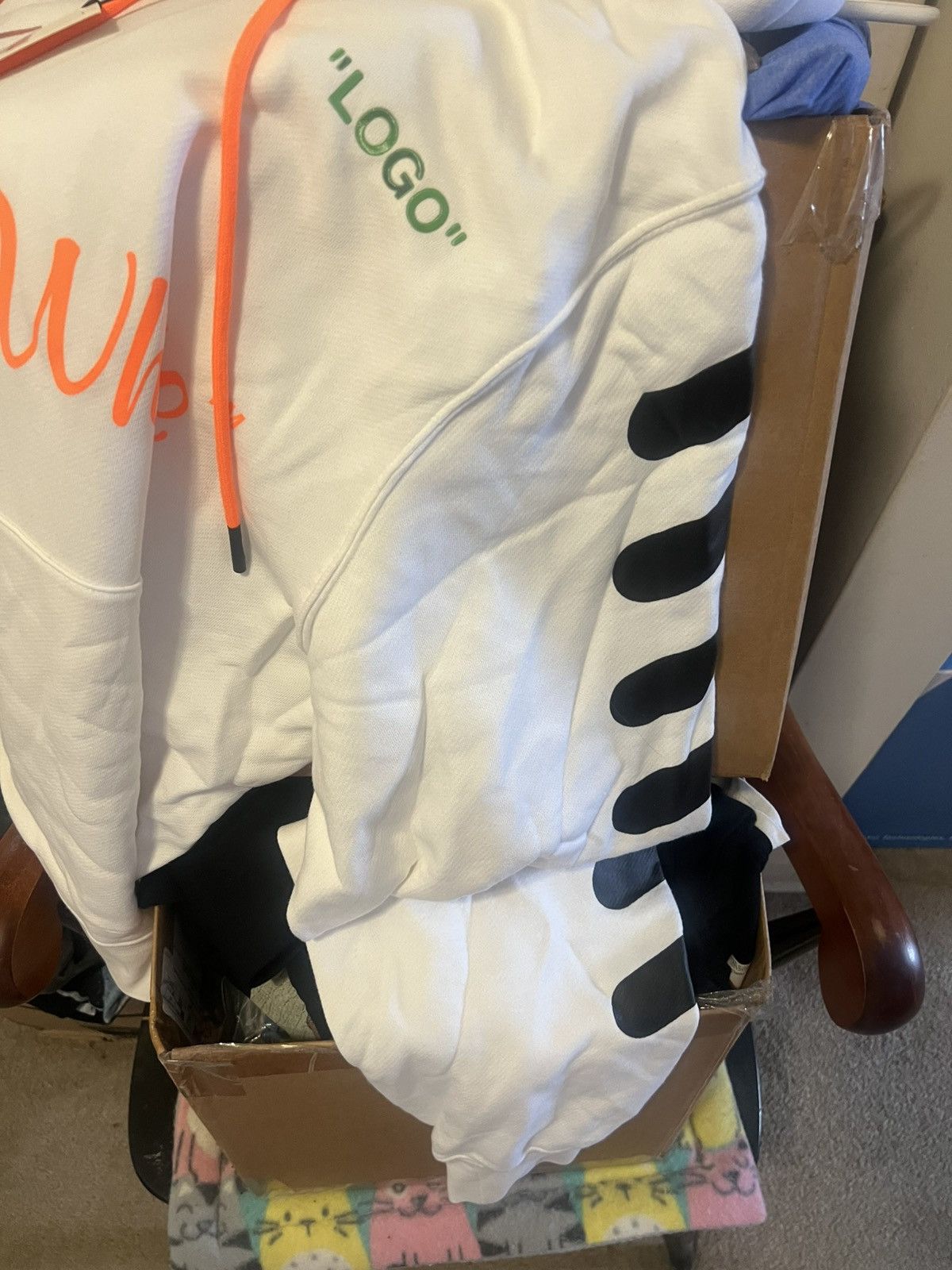 Nike × Off-White Nike Off-White Virgil white hoodie large Size US L / EU 52-54 / 3 - 3 Thumbnail
