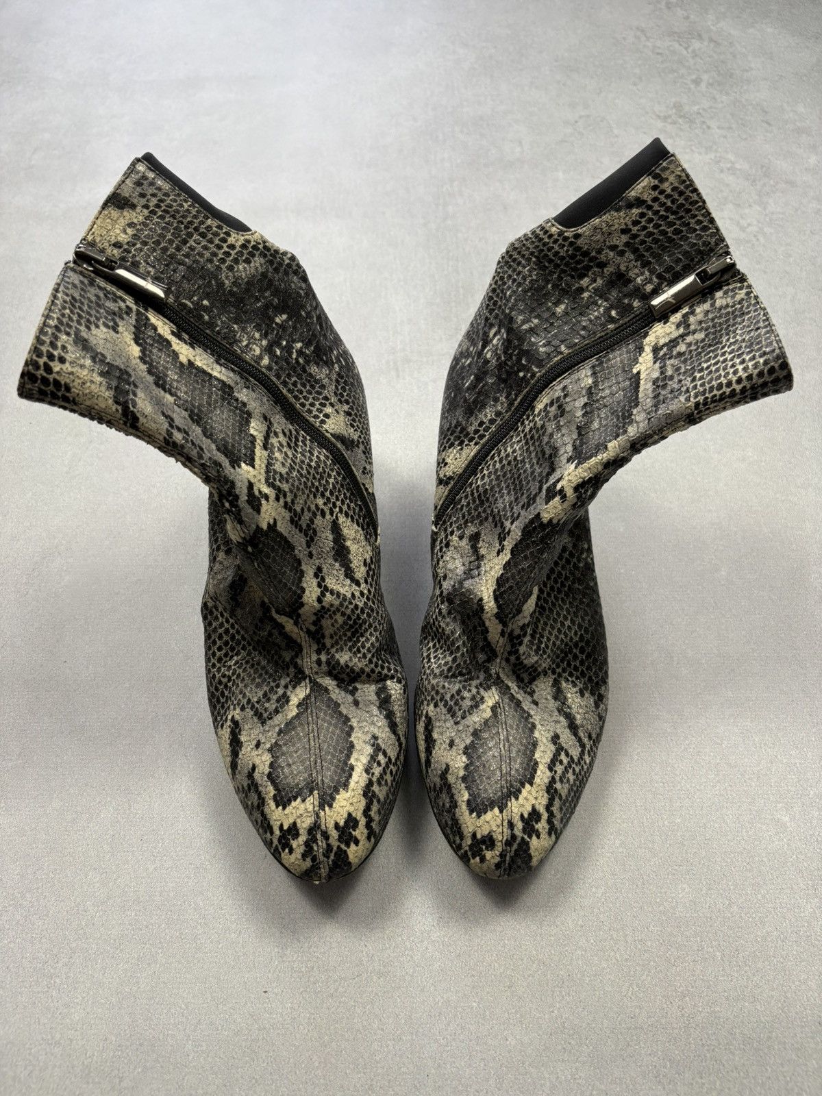 Designer Thierry Rabotin Python Print Leather Ankle Boots Women’s 38 Size US 8 / IT 38 - 2 Thumbnail