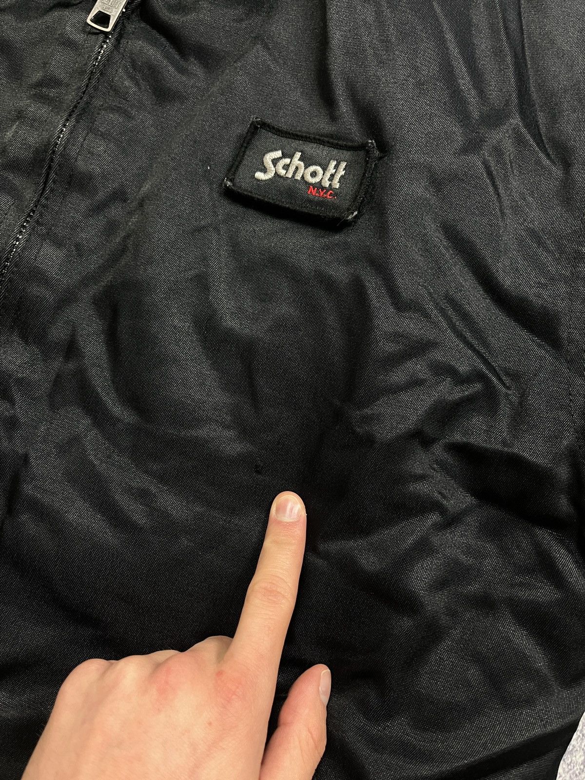 Schott × Vintage Vintage Schott NYC Bomber Security Jacket Flyers Boxy Rare Size US L / EU 52-54 / 3 - 7 Thumbnail