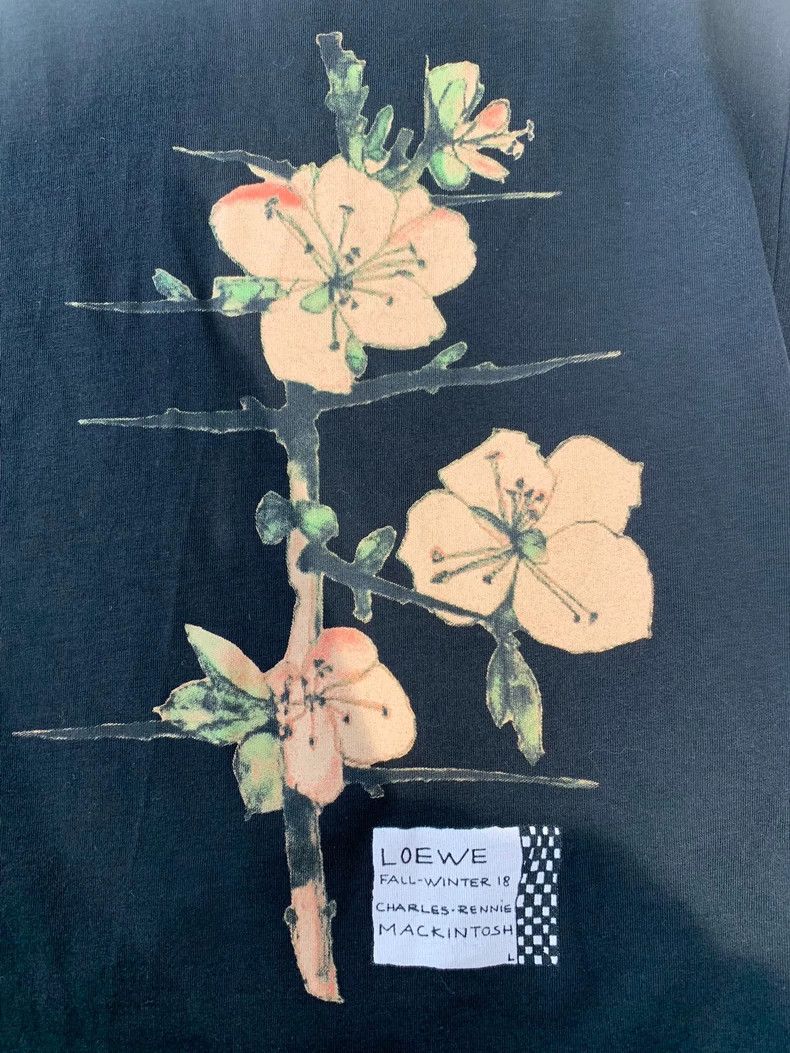 Loewe LOEWE Short sleeves with black floral patterns Size XS / US 0-2 / IT 36-38 - 5 Thumbnail