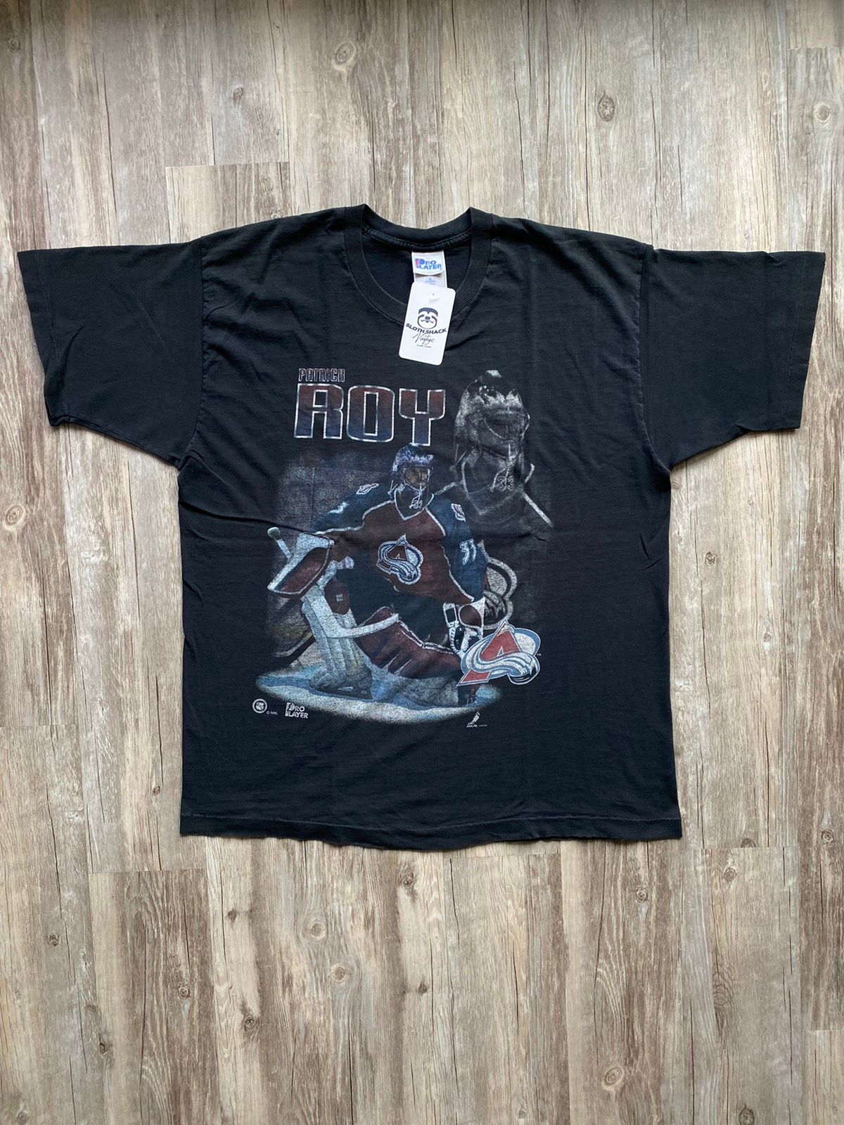 Vintage 90s Colorado Avalanche Patrick Roy Goalie Graphic Tshirt Size US XL / EU 56 / 4 - 1 Preview