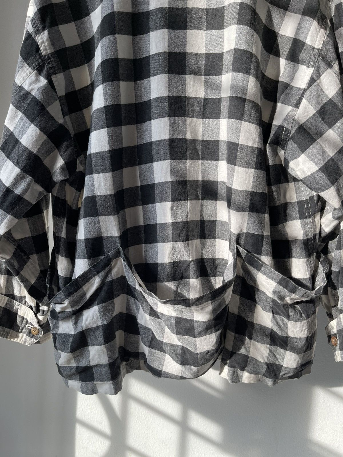 Issey Miyake 80s Issey Miyake Plaid Big Pocket Zipper Jacket Size US XL / EU 56 / 4 - 7 Thumbnail