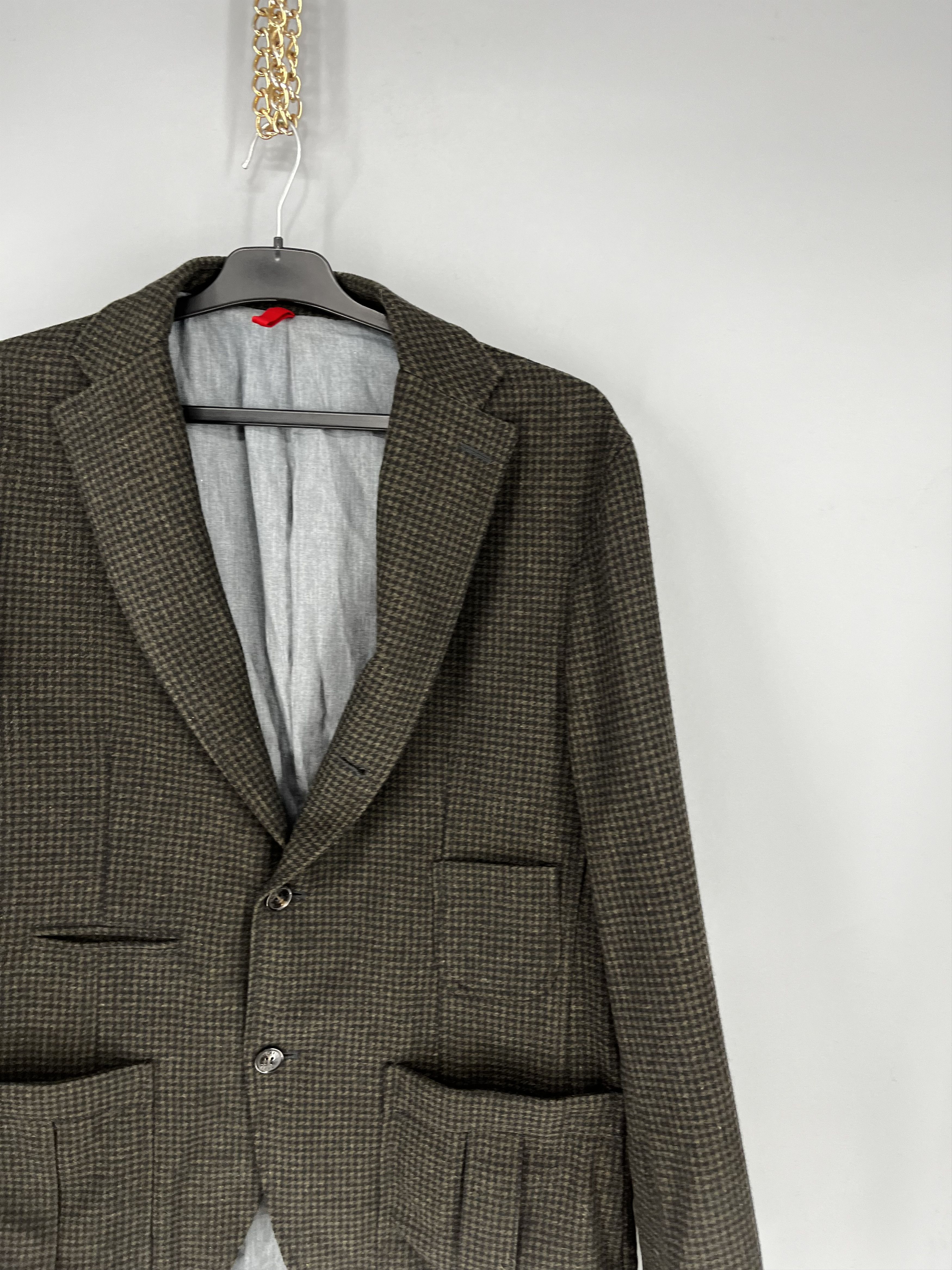 Cerruti 1881 Nano Cerruti Checkered Plaid Blazer Wool Coats Jacket Size 50S - 5 Thumbnail