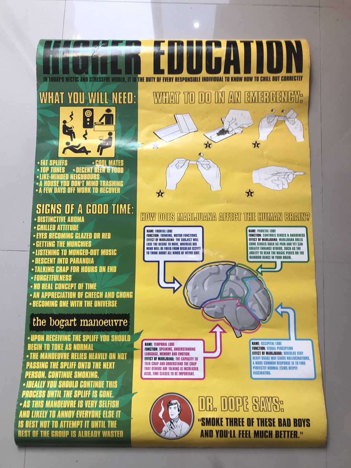 Hoodlamb × Hysteric Glamour Poster High Education Pot Weed Cannabis Marijuana made in Uk Size ONE SIZE - 18 Thumbnail
