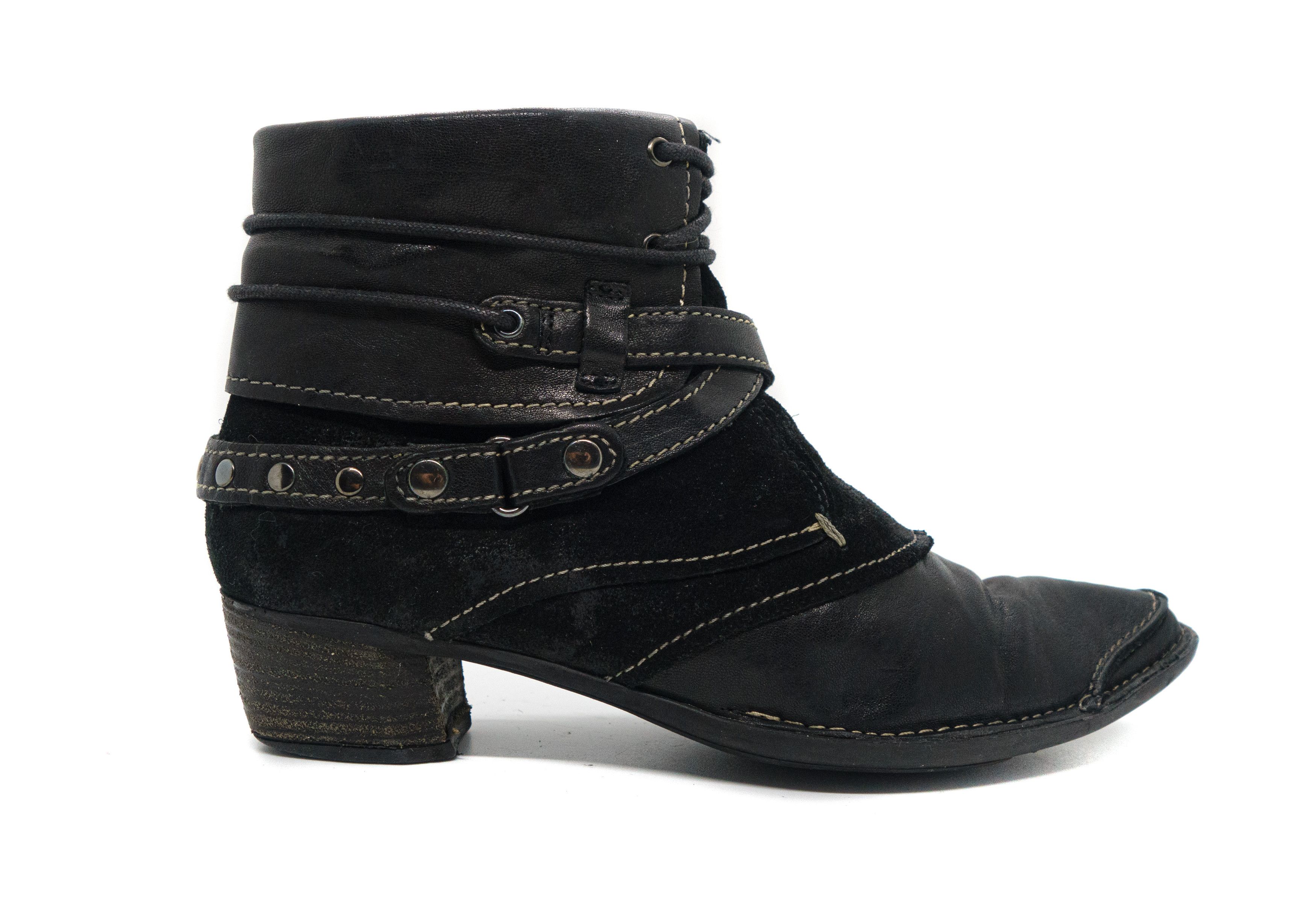 Other Merete Fonnesberg Leather Suede Cowboy Grunge Boots Size US 7 / IT 37 - 2 Thumbnail
