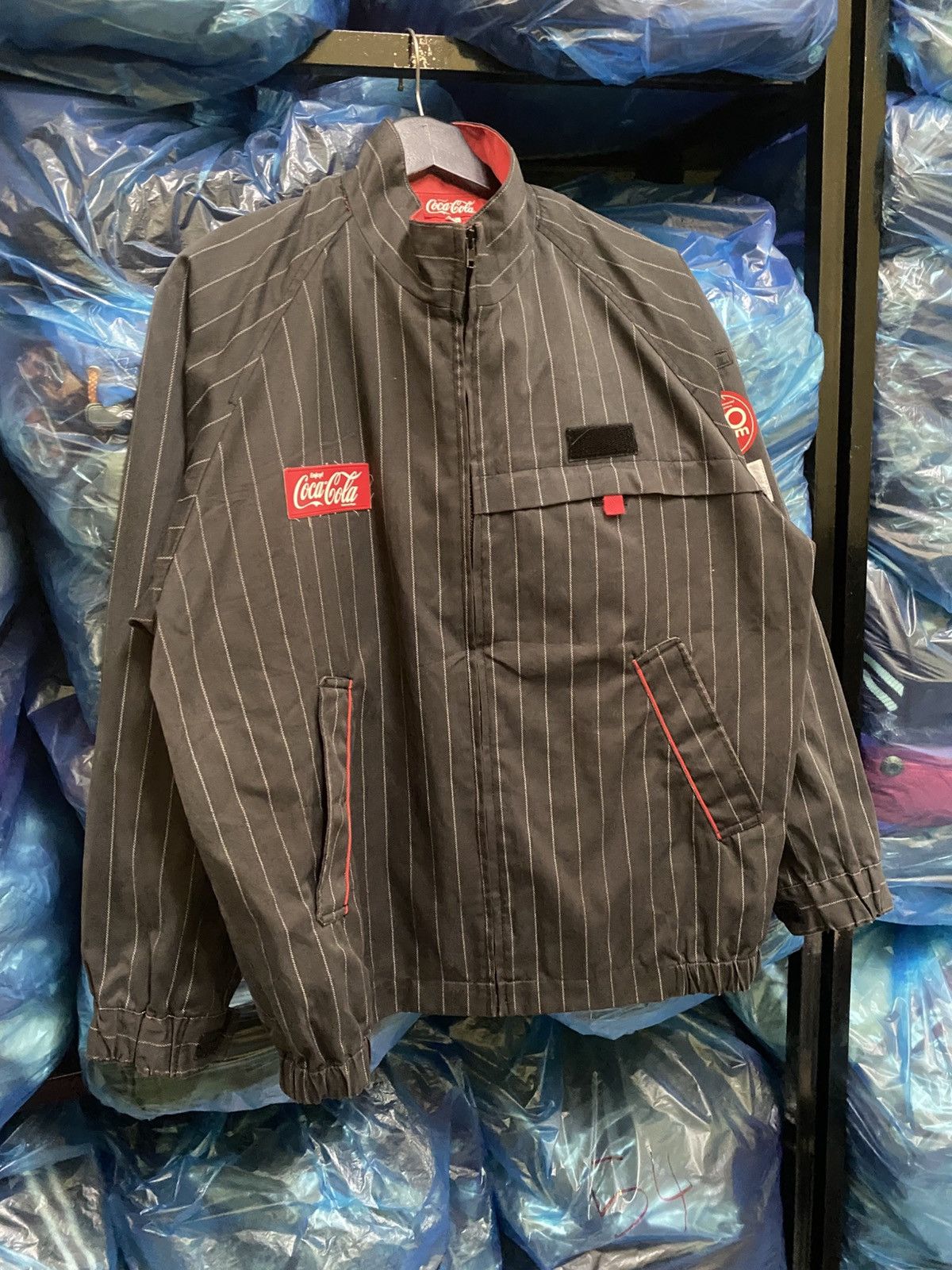 Coca Cola Vintage Coca-Cola Pinstripe Black Blouson Jacket Size US XL / EU 56 / 4 - 3 Thumbnail