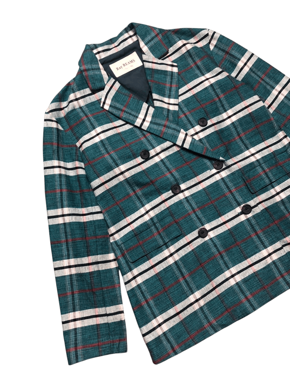 Beams Plus × Japanese Brand Ray Beams Plaid Multicolor Double Breasted Blazer Jacket Size M / US 6-8 / IT 42-44 - 6 Thumbnail