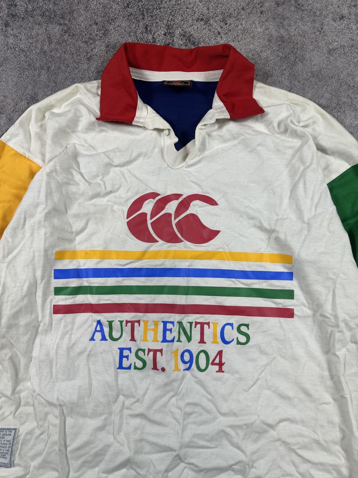 Canterbury of New Zealand Vintage Canterbury Big Logo Rugby Jersey Rare XL Casual Size US XL / EU 56 / 4 - 2 Thumbnail