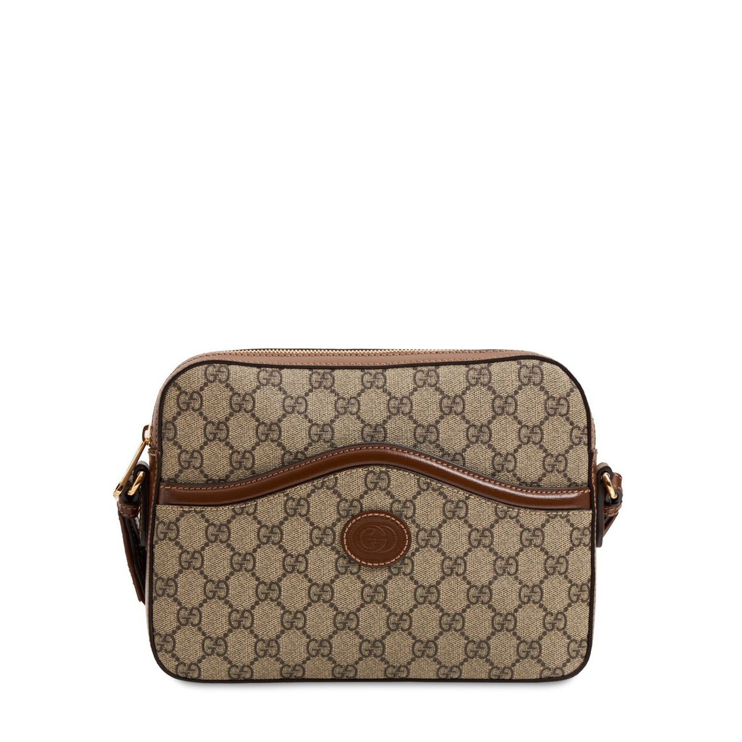 Gucci GUCCI Interlocking G $1550 Beige And Ebony GG Canvas Messeng Size ONE SIZE - 1 Thumbnail