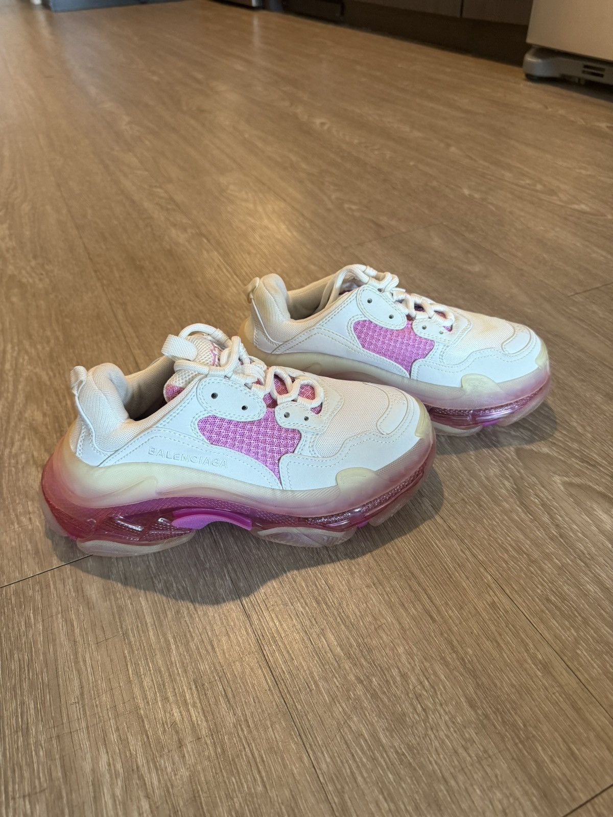 Balenciaga Balenciaga Triple S Sneaker 'White Fluo Pink' Size US 6 / IT 36 - 3 Thumbnail
