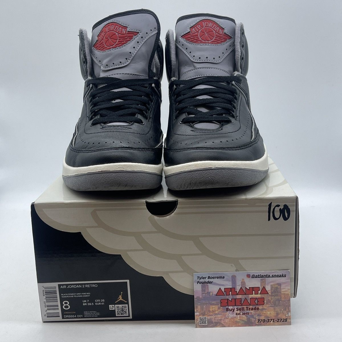 Jordan Brand Air Jordan 2 black cement Size US 8 / EU 41 - 2 Thumbnail