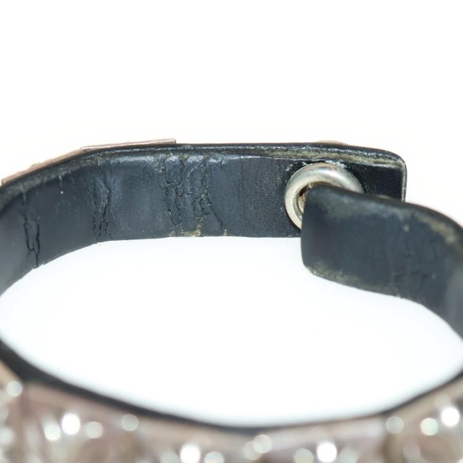 Chrome Hearts Chrome Hearts sapphire cross studs leather bracelet Size ONE SIZE - 5 Thumbnail