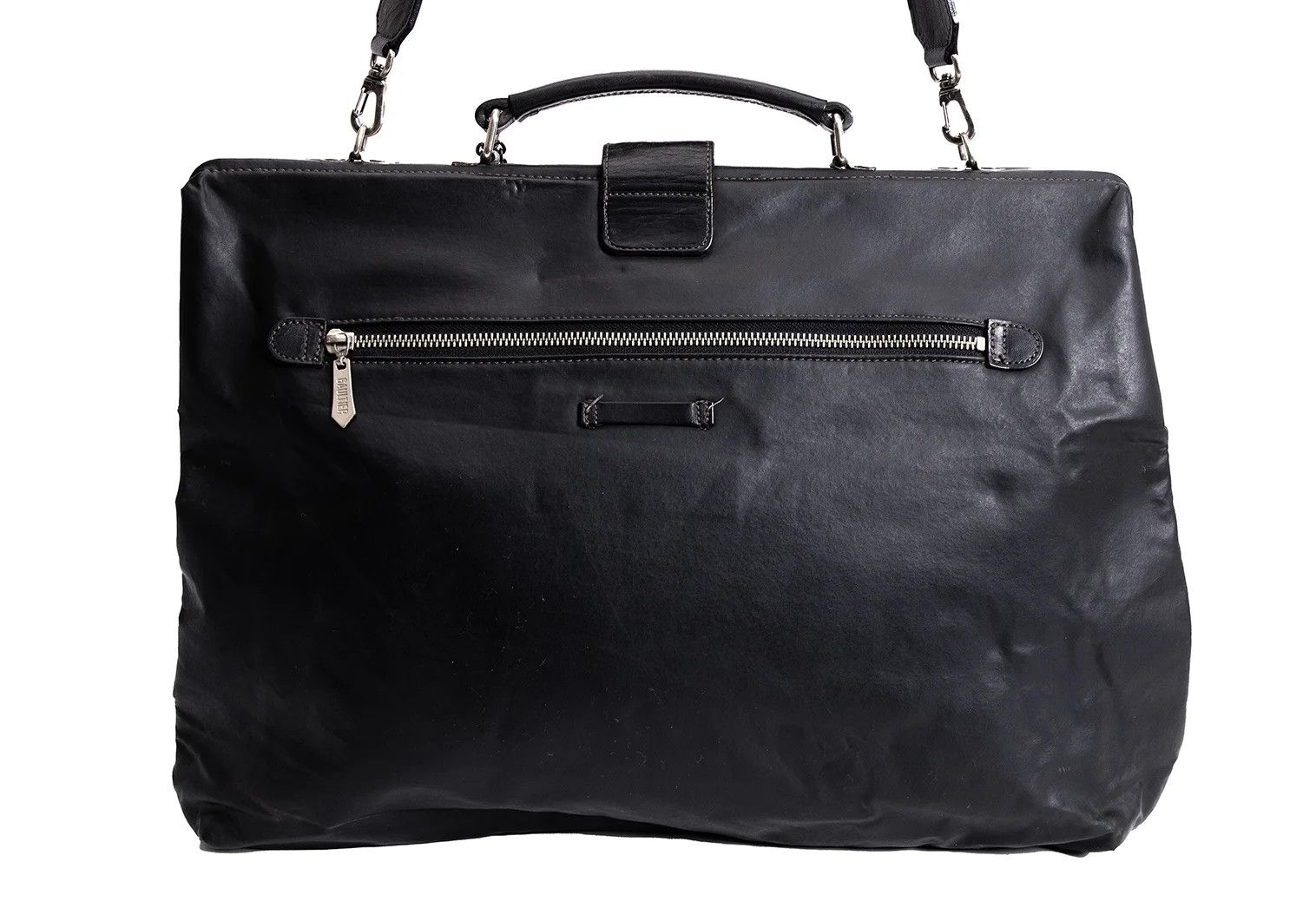 Jean Paul Gaultier Black Coated Doctor Bag with Damage and Discoloration Size ONE SIZE - 5 Thumbnail