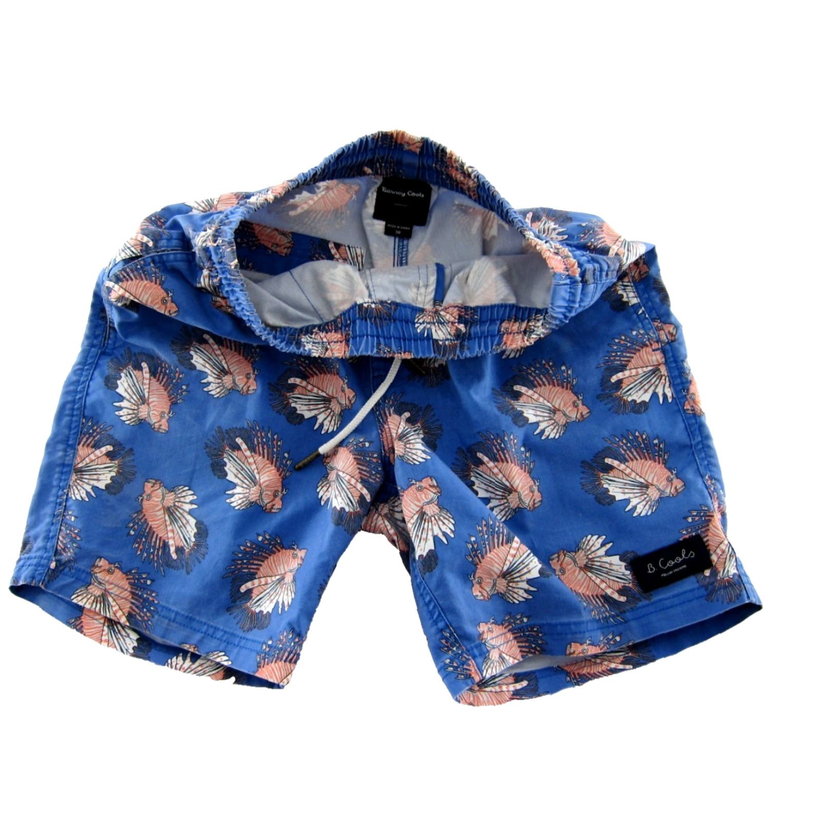 Barney Cools Barney Cools Pool Side Cotton Stretch Blue Orange Fish Swim Board Short Trunk 30 Size US 30 / EU 46 - 5 Thumbnail