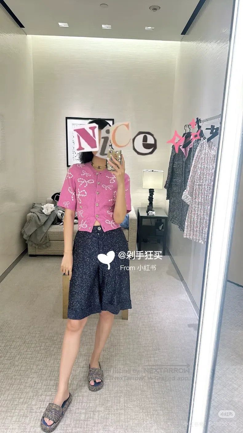 Chanel Chanel 24p pink bow short sleeves Size XS / US 0-2 / IT 36-38 - 7 Thumbnail