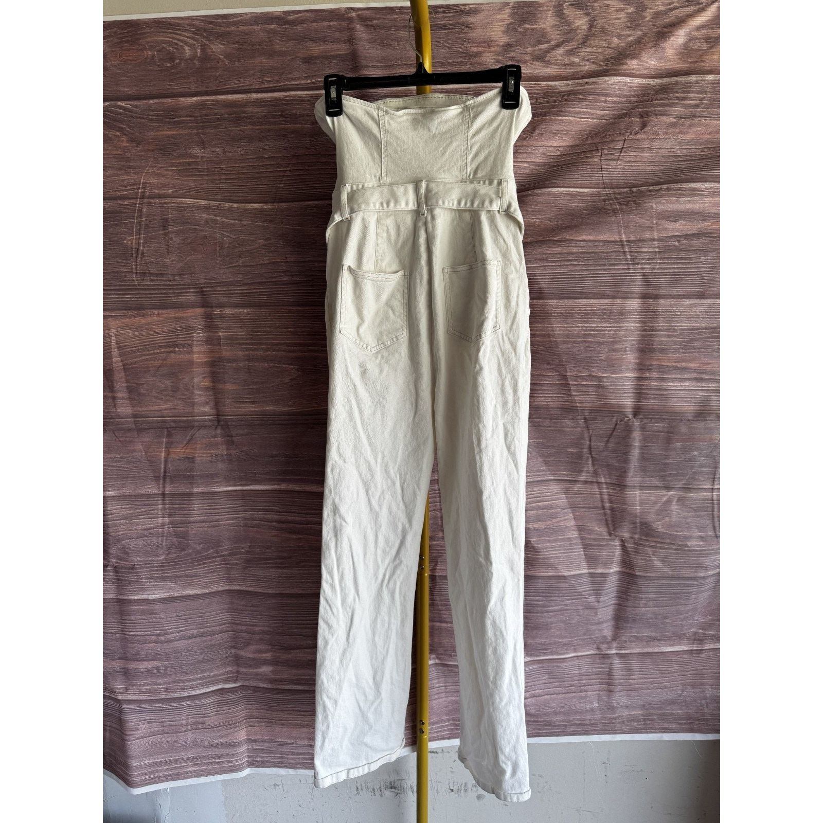 Marissa Webb Marissa Webb Size 8 Denim Jumpsuit White w/ Copper Buttons Size 30" / US 8 / IT 44 - 6 Thumbnail