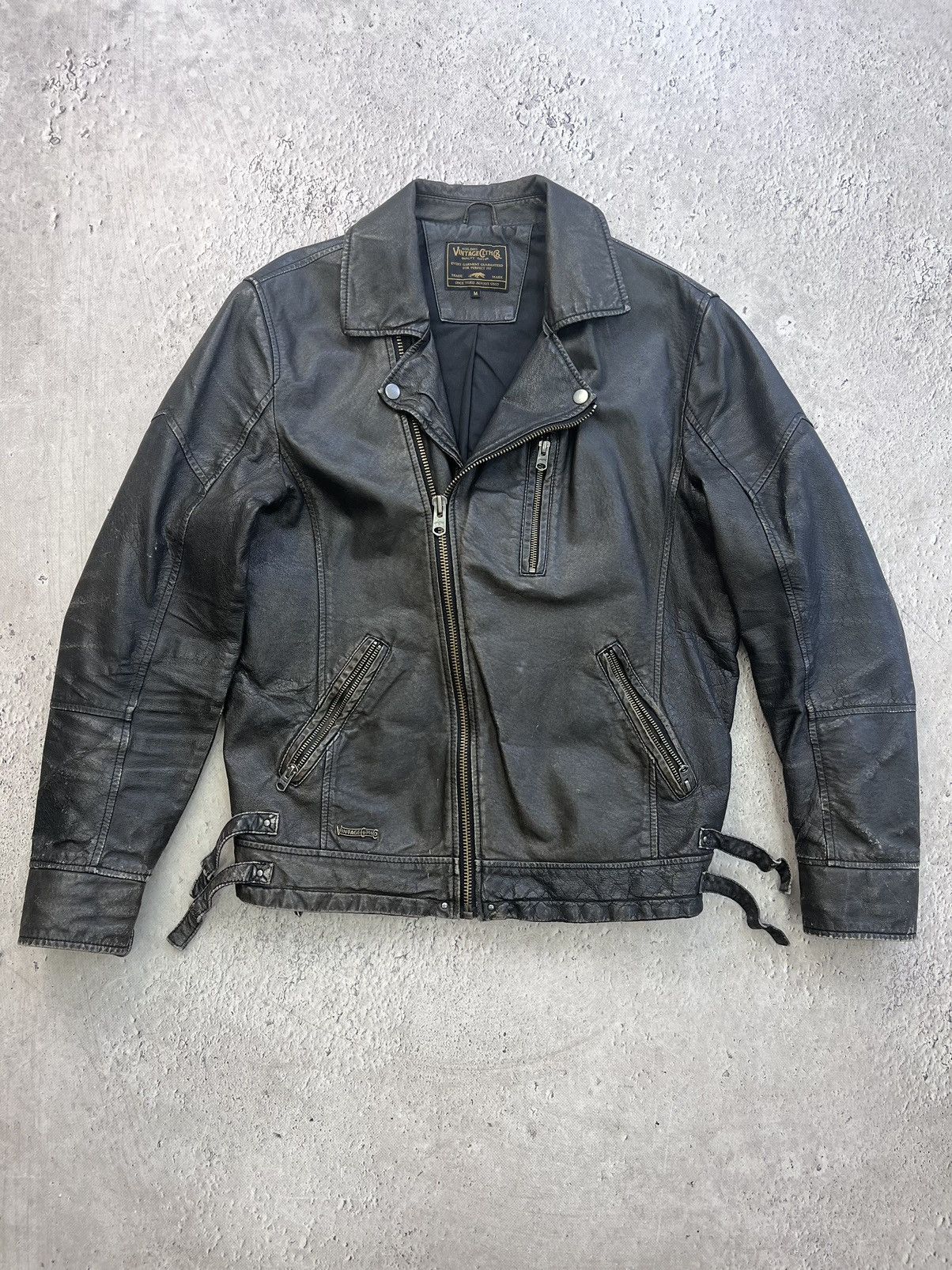Leather Vintage Avantgarde Biker Cropped Leather Jacket Size US M / EU 48-50 / 2 - 1 Thumbnail