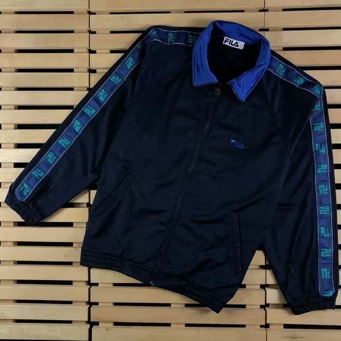 Fila × Vintage Mens Bomber Jacket Fila Lampasy Vintage Size 50 L/XL Size US L / EU 52-54 / 3 - 1 Thumbnail