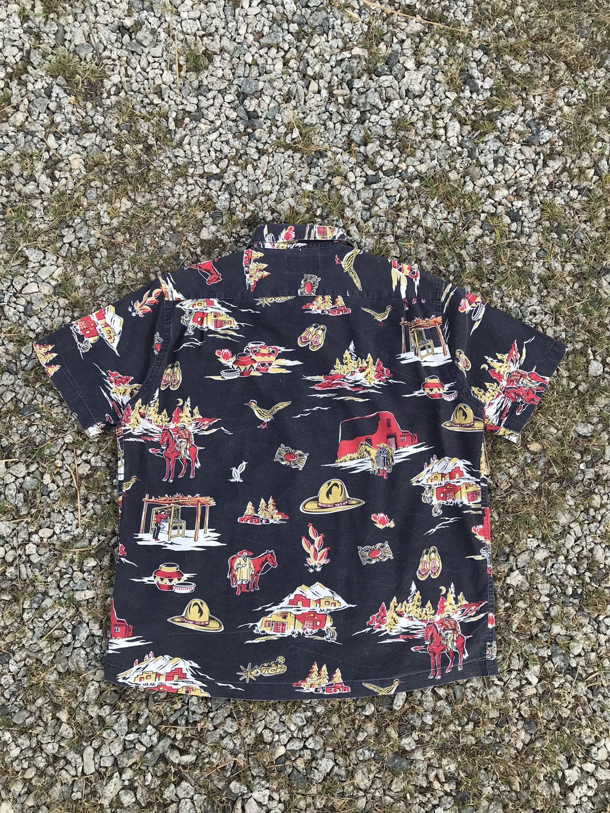 RRL Ralph Lauren Vintage RRL Ralph Lauren Camp Short Sleeve Button Shirt Size US XL / EU 56 / 4 - 5 Thumbnail