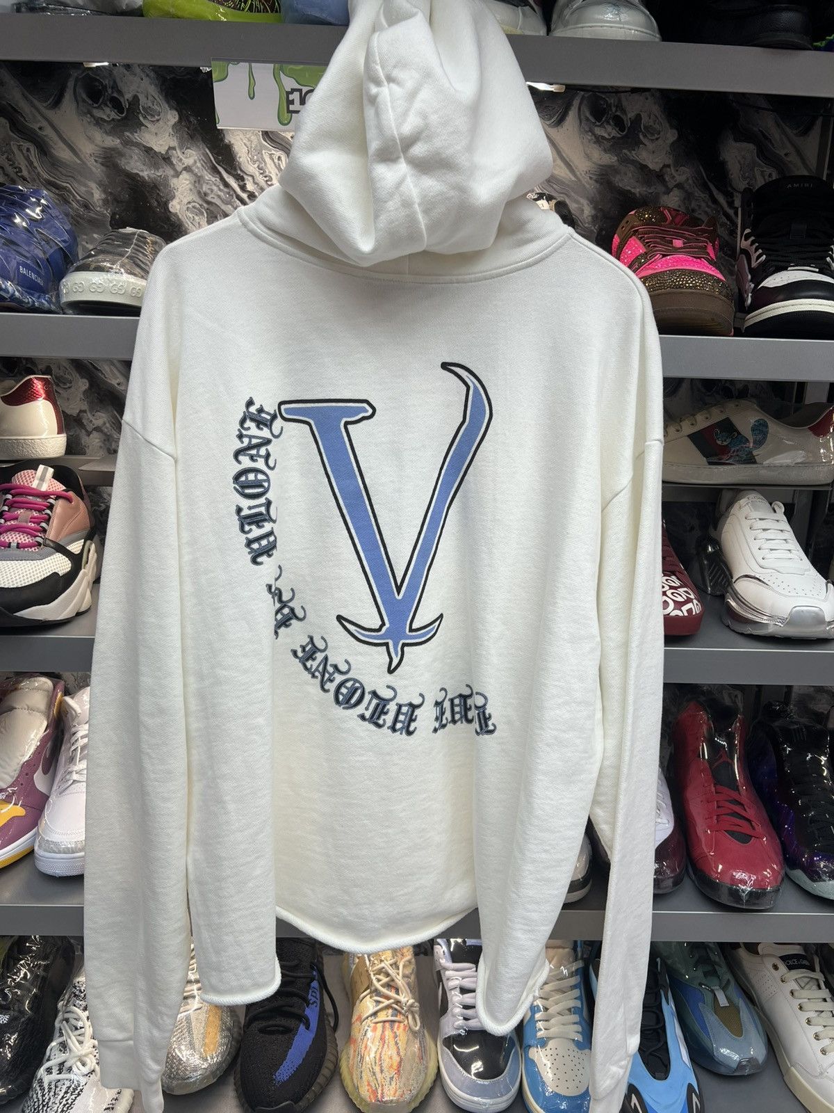 Vlone Vlone O White Hoodie Size US XL / EU 56 / 4 - 2 Thumbnail