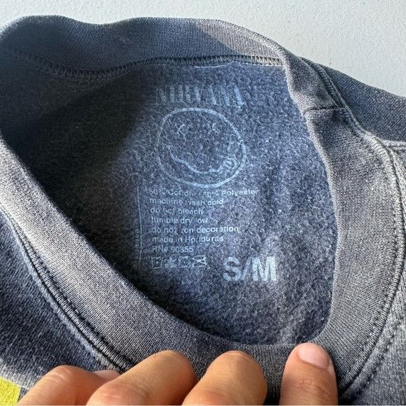 Nirvana NIRVANA GRAY OVER-DYED GRAPHIC CREWNECK SAMPLE PIECE SZ S/M Size M / US 6-8 / IT 42-44 - 5 Thumbnail