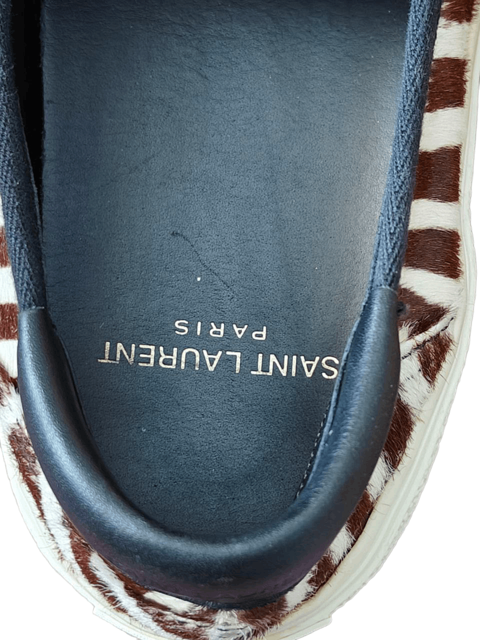 Hedi Slimane × Saint Laurent Paris Zebra Pony Slip On Size US 7 / IT 37 - 9 Thumbnail