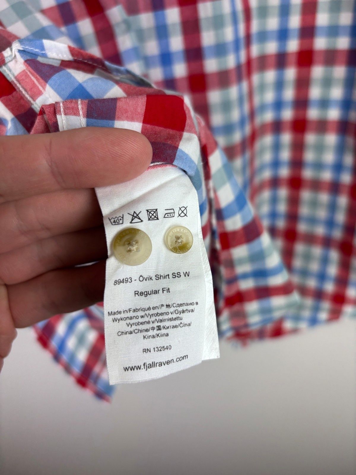 Fjallraven Fjallraven Ovik Short Sleeve Check Shirt Regular Red Blue L Size L / US 10 / IT 46 - 9 Thumbnail