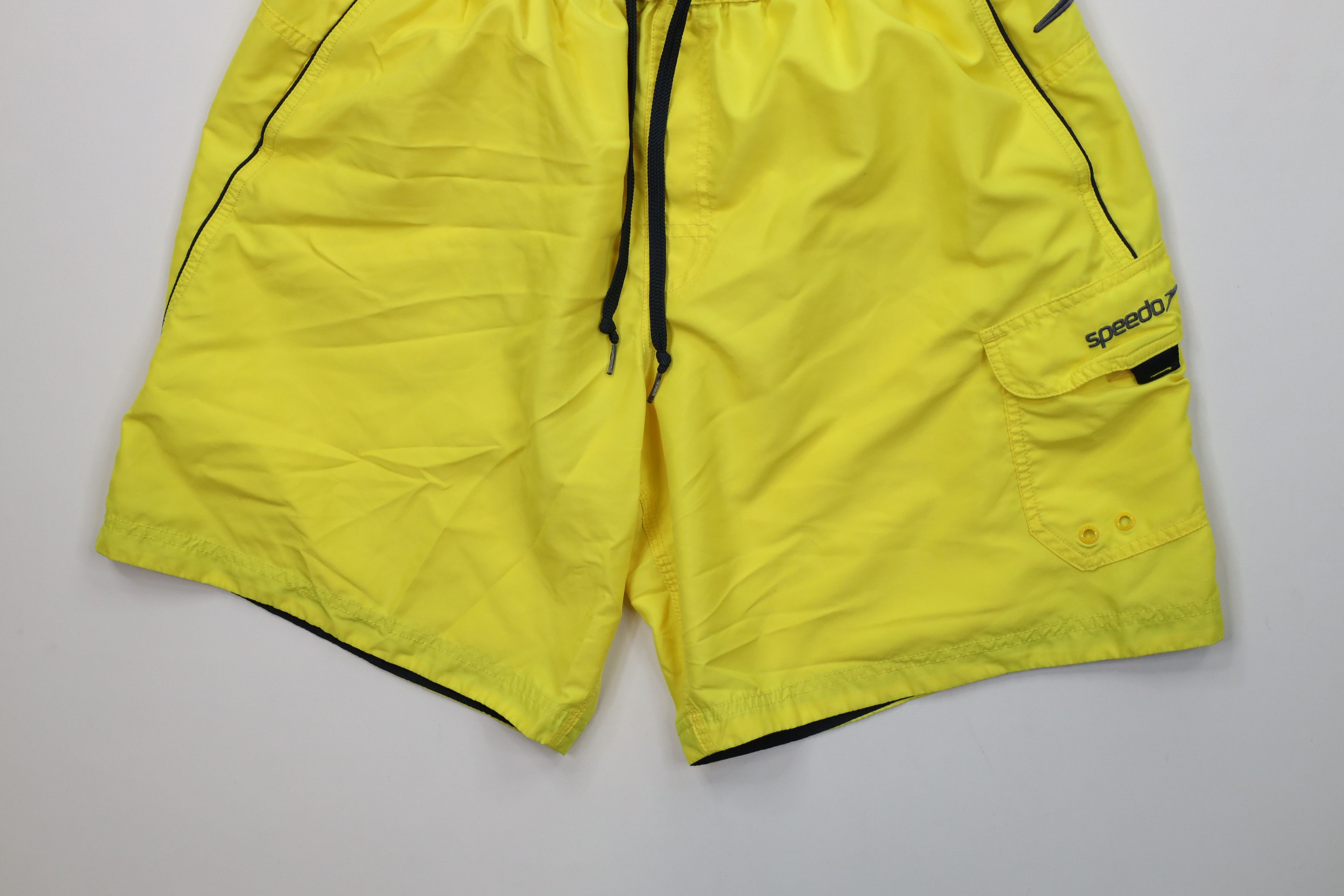 Speedo Vintage Speedo Lined Above Knee Swim Trunks Shorts Yellow Size US 34 / EU 50 - 4 Thumbnail