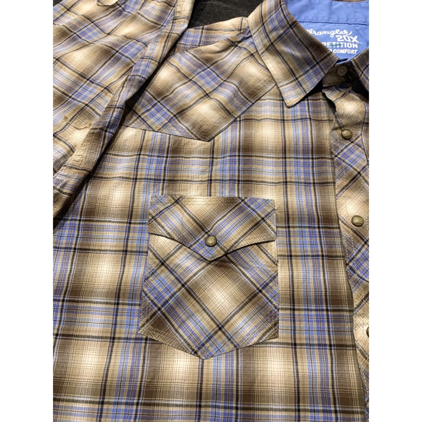 Wrangler VINTAGE Wrangler Western Shirt Men’s XL Long Sleeve Plaid Brown Cowboy Rodeo Button-Up Size US XL / EU 56 / 4 - 5 Thumbnail