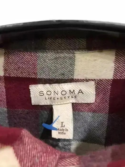 Vintage Sonoma Plaid Tartan Flannel Shirt 👕 Size US L / EU 52-54 / 3 - 3 Thumbnail