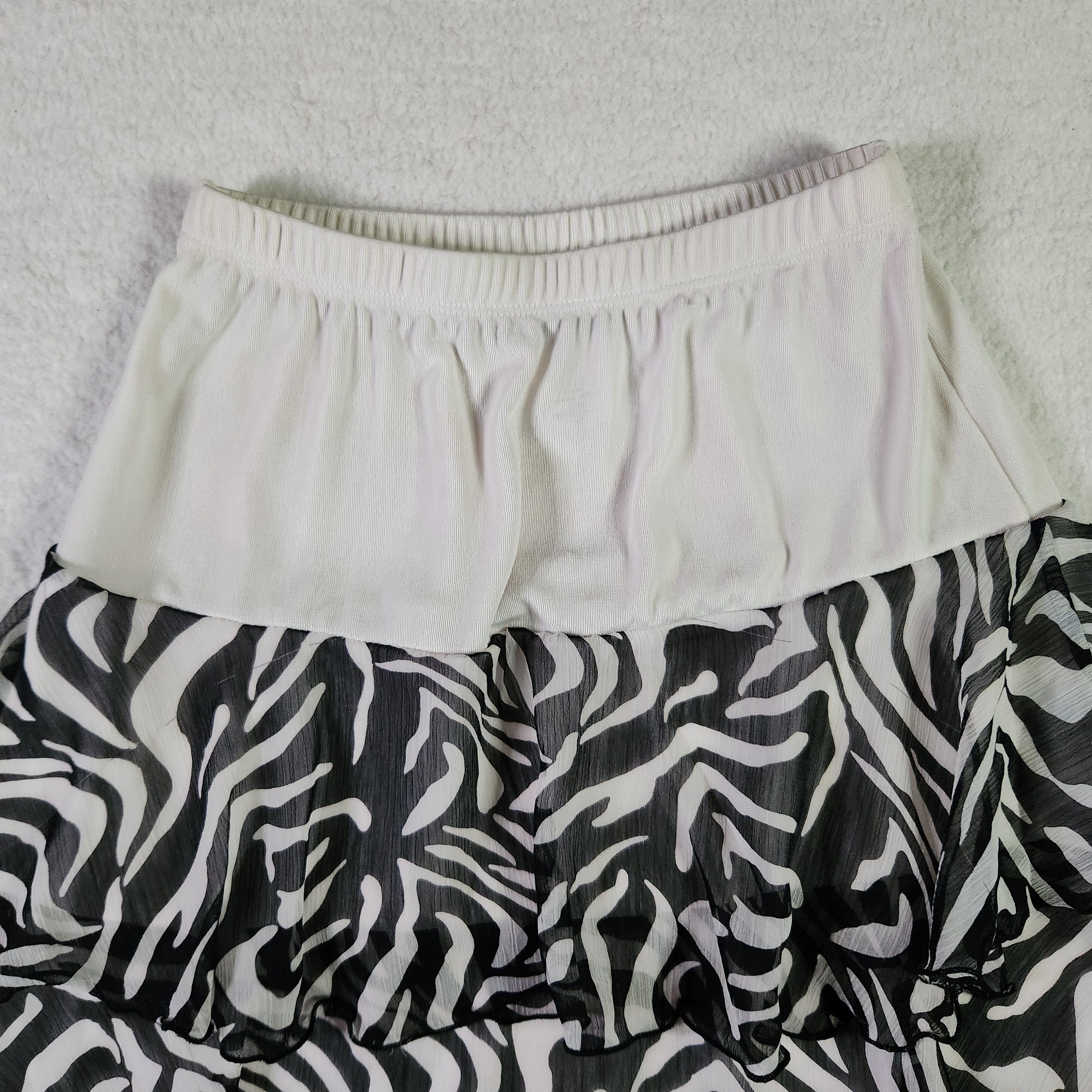 Vintage Slinky Brand Tiered VINTAGE Skirt XS Midi Made In USA Size 24" / US 00 / IT 34 - 2 Thumbnail