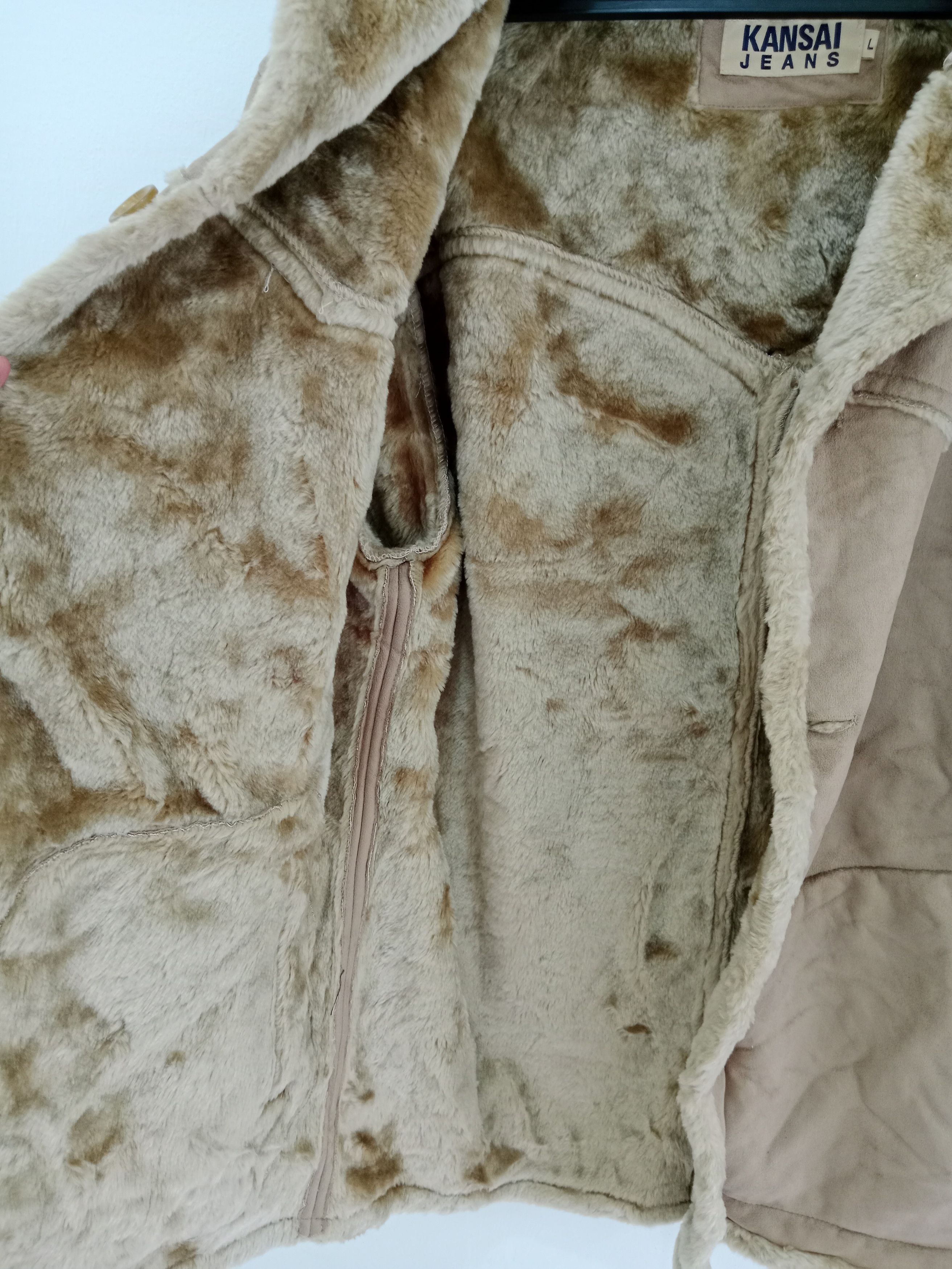 Japanese Brand × Kansai Yamamoto Kansai Jeans Fur Jacket Japanese Brand Size US L / EU 52-54 / 3 - 7 Thumbnail
