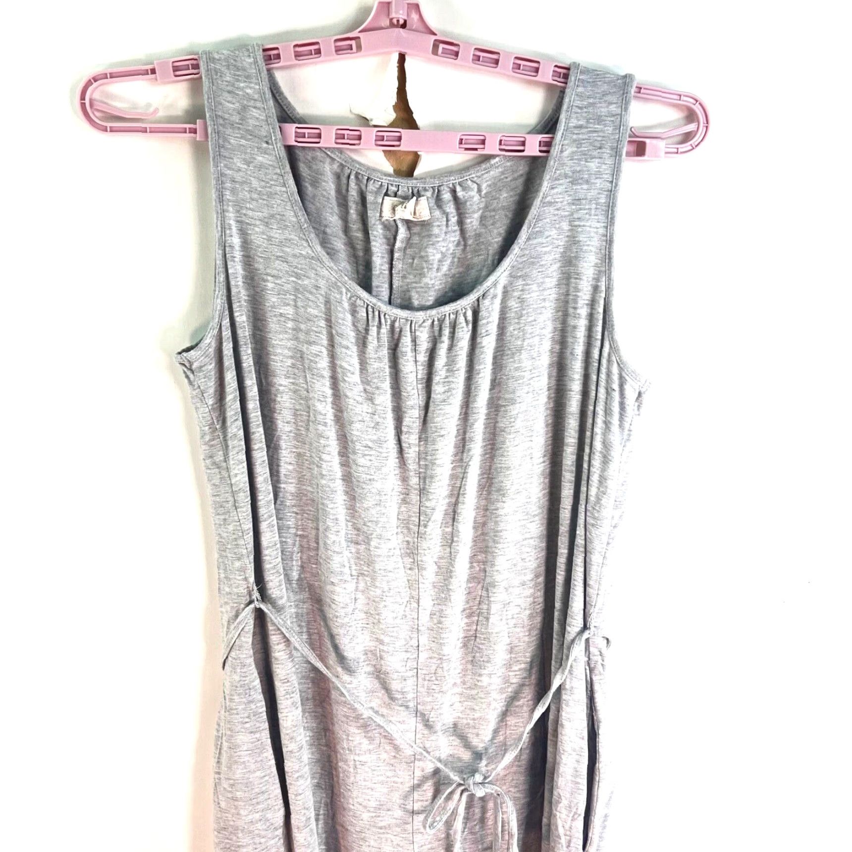 Vintage Cupio Jumpsuit One-Piece Wide-Leg Tie Scoop Neck Gray Women’s M Casual, Activewear, Travel, Workwear Size 32" / US 10 / IT 46 - 2 Thumbnail