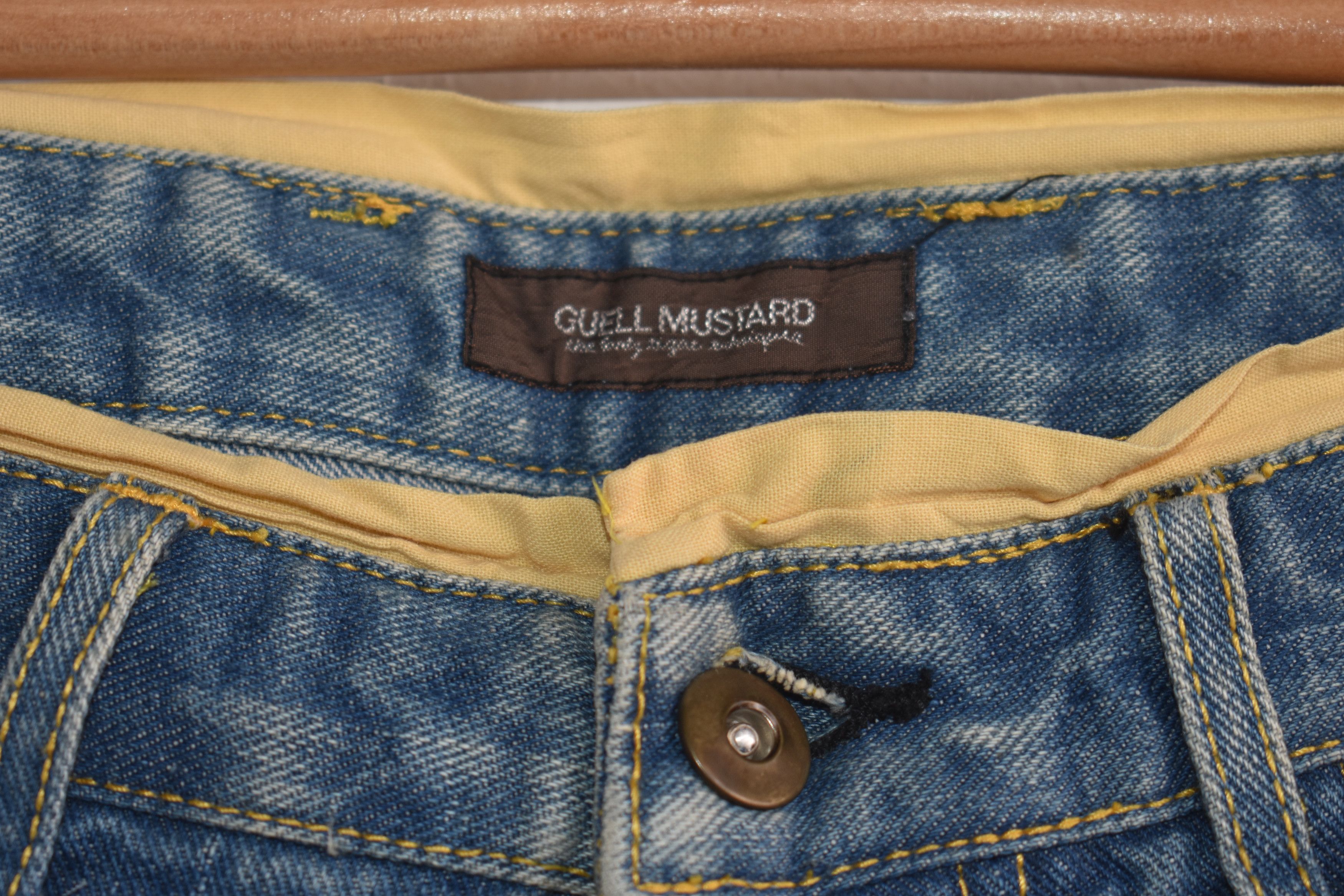 Hysteric Glamour × Japanese Brand Guell Mustard Patchwork Denim Hysteric Glamour Style W33 Size US 32 / EU 48 - 4 Thumbnail