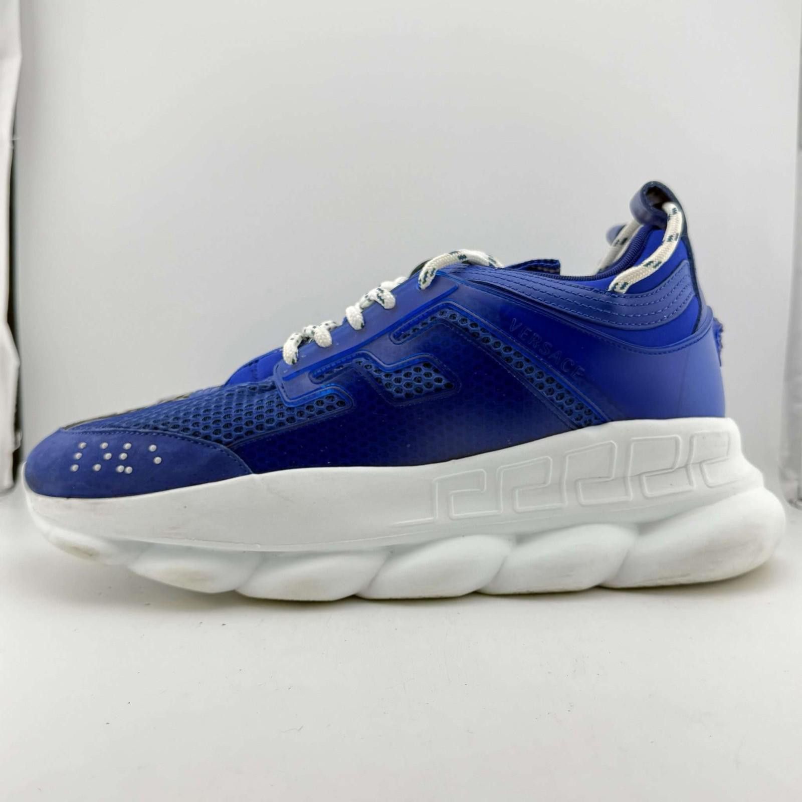 Versace Versace Chain Reaction Blue White 44EU Used No Box Size US 11 / EU 44 - 2 Thumbnail