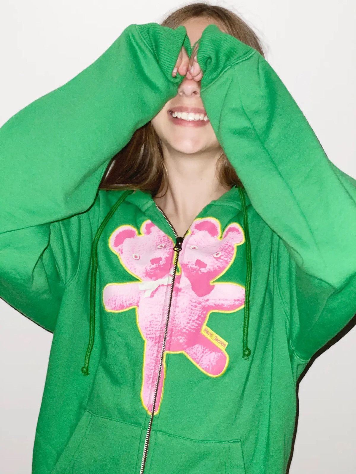 Heaven by Marc Jacobs Heaven by Marc Jacobs Teddy Bear Zip Up Hoodie Kelly Green Size US M / EU 48-50 / 2 - 9 Thumbnail